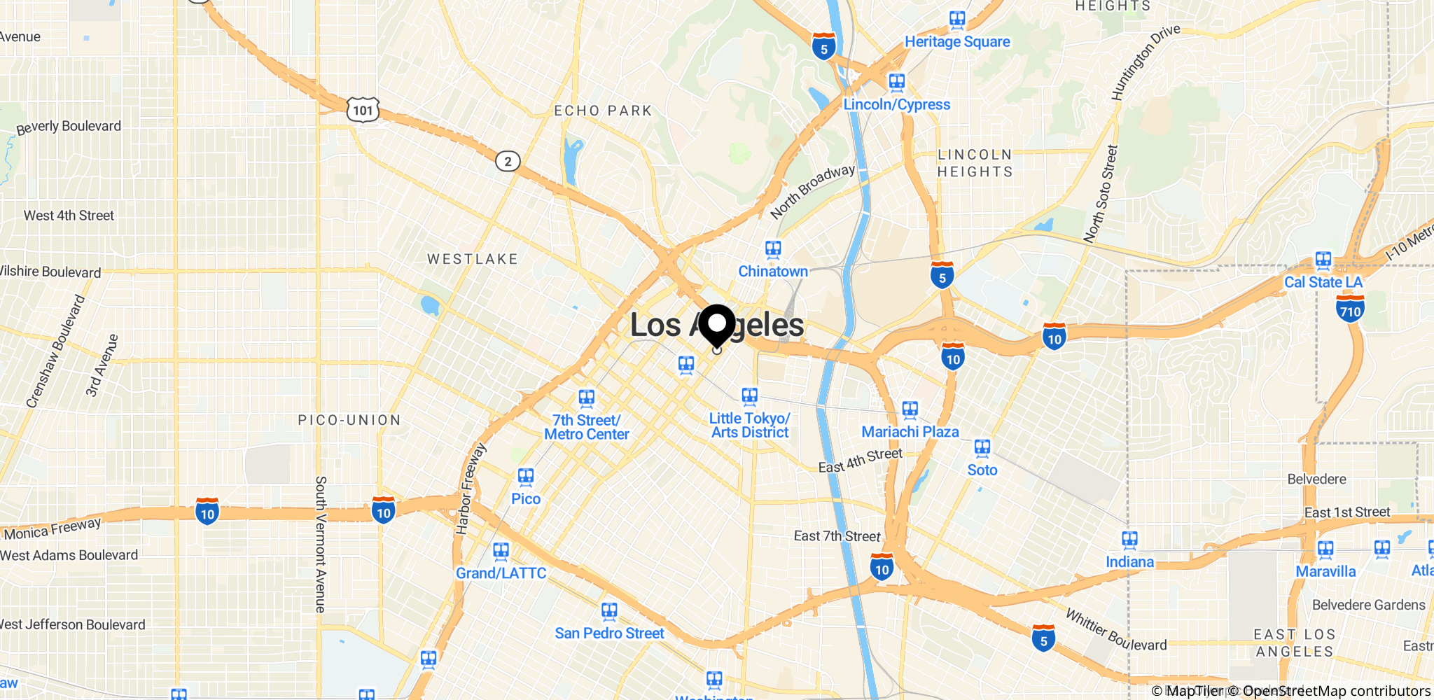 Los Angeles, Californien, USA – området hvor Weinstein blev dømt i 2022 og hvor en anden del af sagen fandt sted