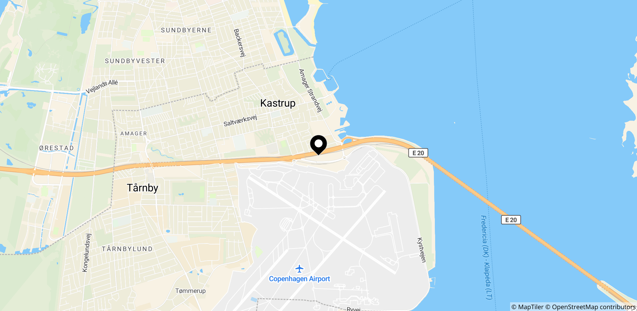 Københavns Lufthavn (CPH) – udgangspunktet for flyvningen, som senere nødlandede i Paris.