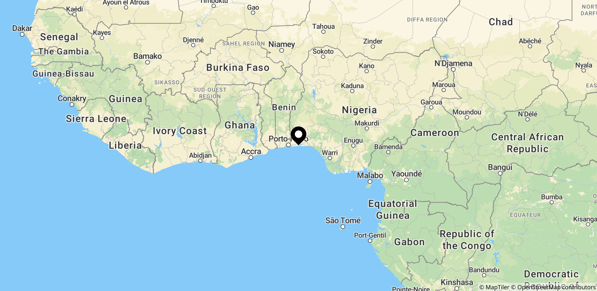 Nigeria – Vestafrika, hvor ISIS-relaterede grupper og ISWAP opererer, og hvor en eventuel operation kunne have fundet sted