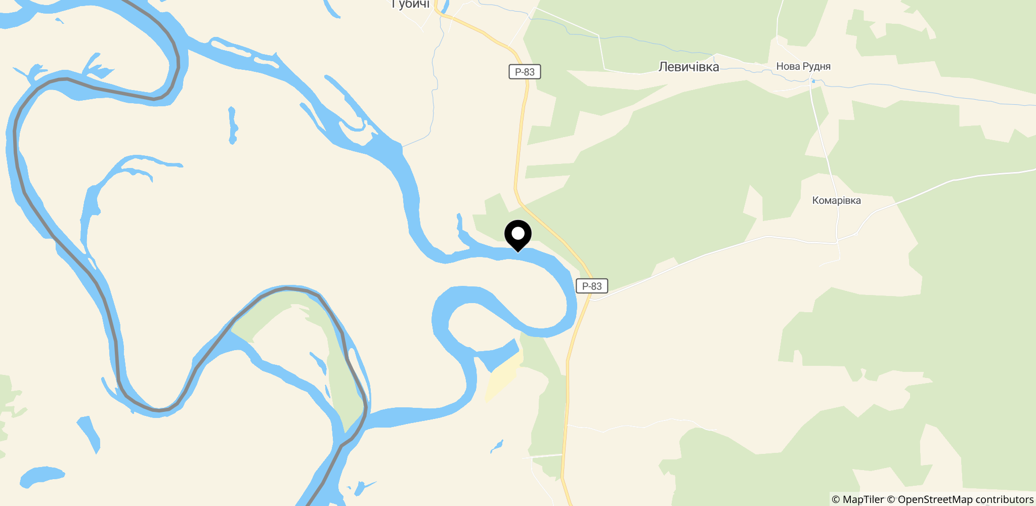 Dnipro, Ukraine – placering af byen i forhold til missilangrebet