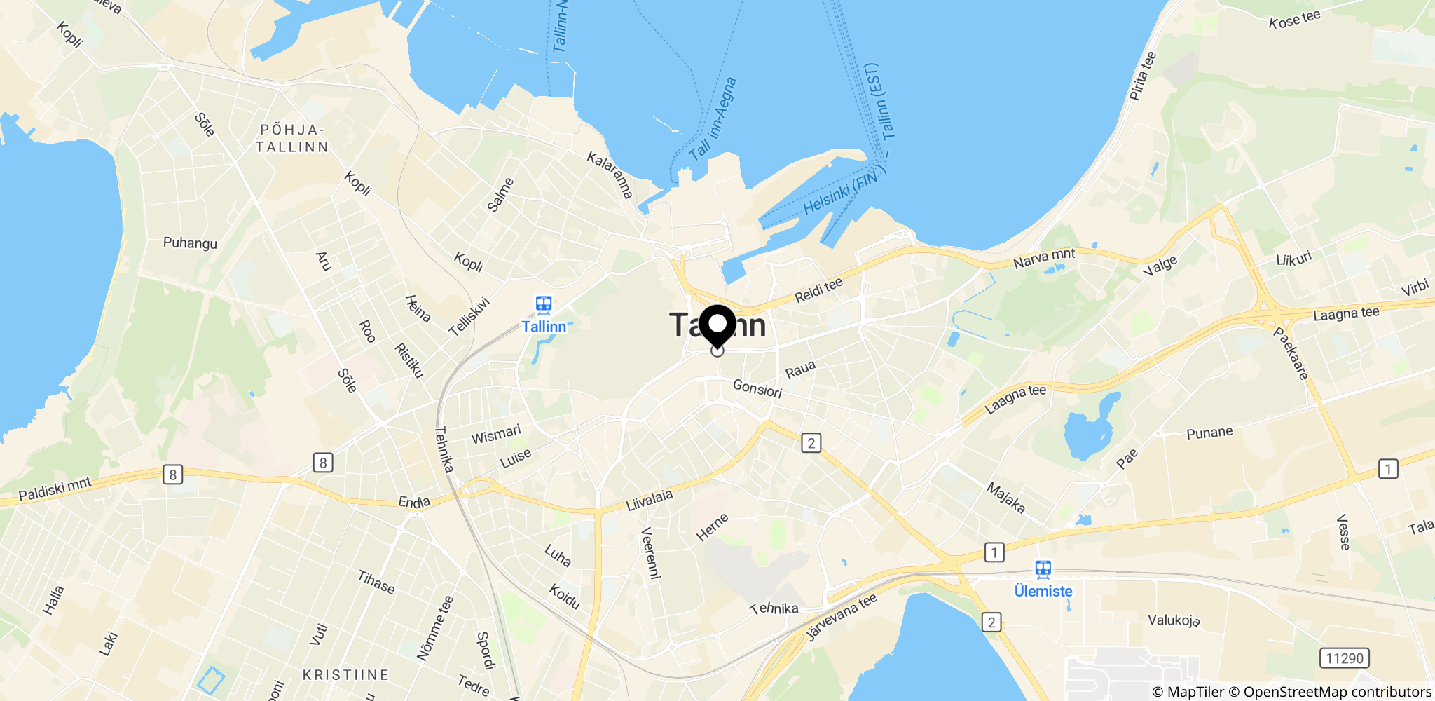 Tallinn og det nordlige Estland i relation til dronehændelsen over estisk territorium.