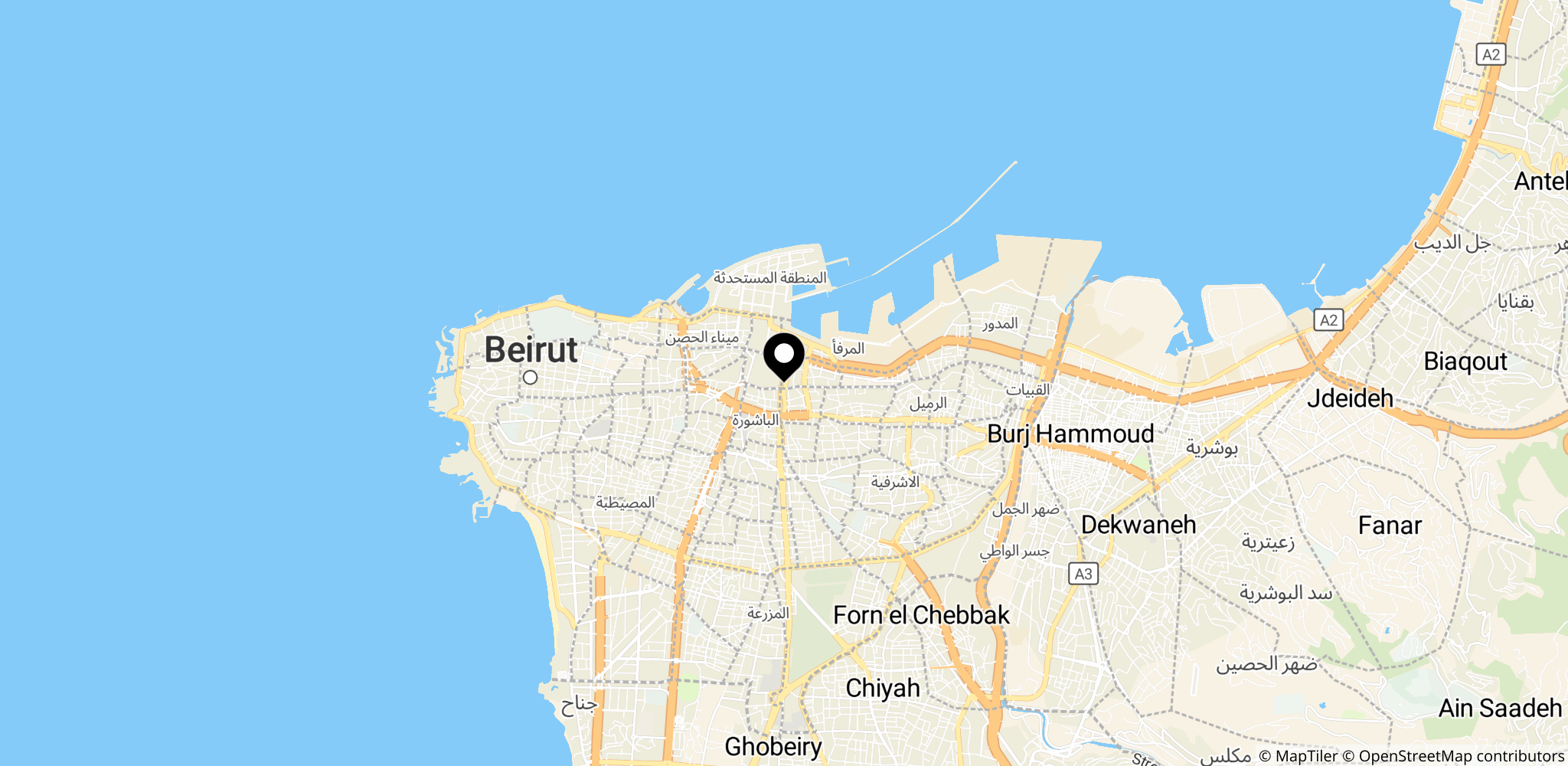 Martyrs' Square i Beirut, Libanon – et referencepunkt for Libanons rolle i regional spænding omkring Israel