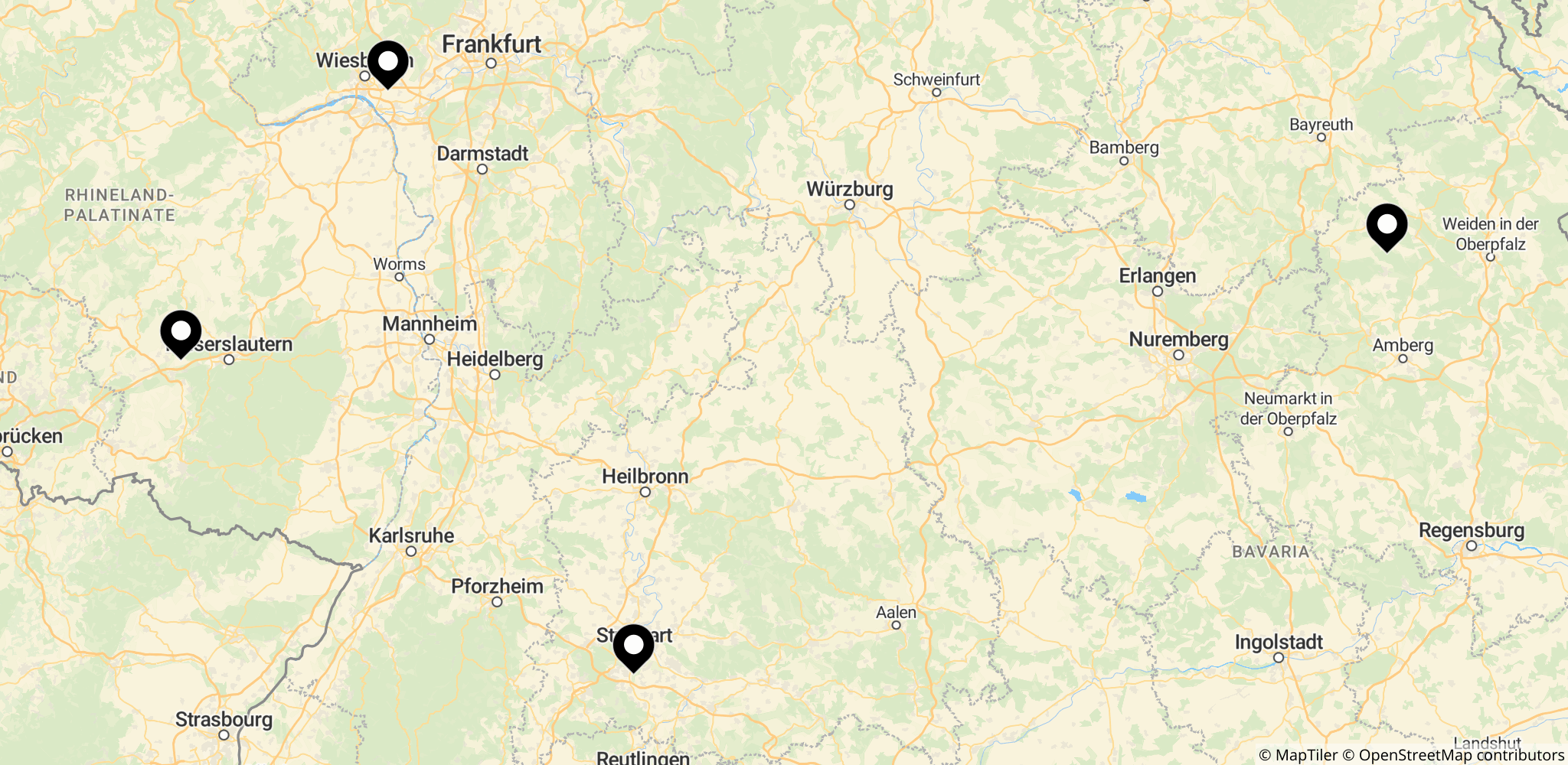 Ramstein Air Base i Rheinland-Pfalz, et centralt logistisk og operationelt knudepunkt for amerikanske styrker i Europa