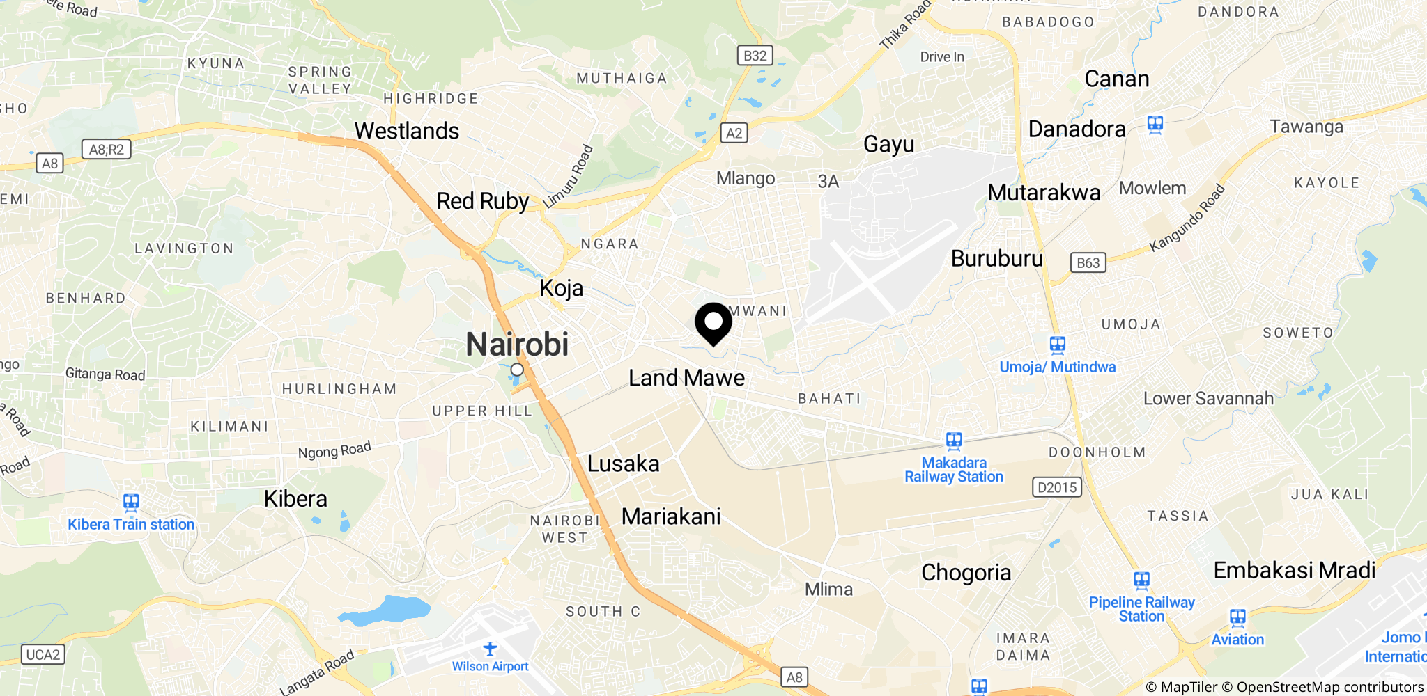 Gikomba-markedet i Nairobi, et vigtigt knudepunkt for videresalg, sortering og omsyning af brugt tøj i Østafrika