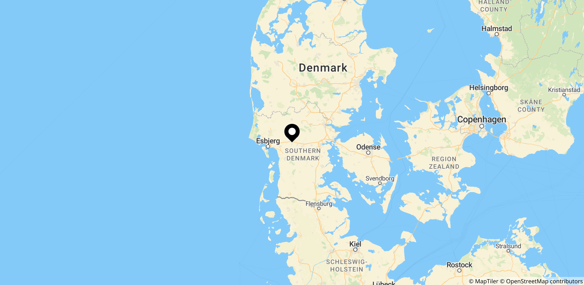 Området omkring Holsted og Åparken, hvor politiet beder borgere om at gennemse private kameraoptagelser som led i eftersøgningen af den ældre mand.