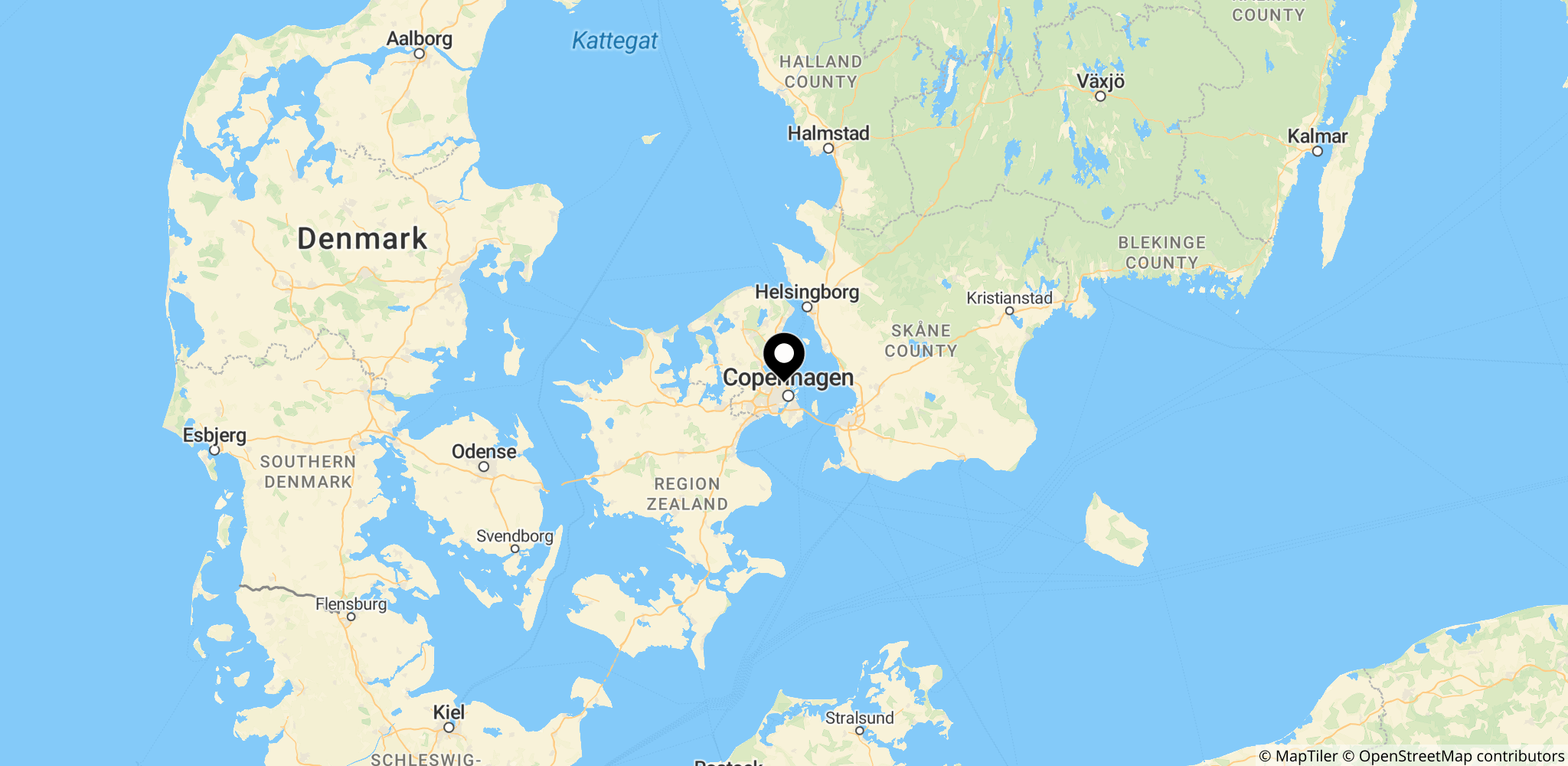 Området omkring Helsingørmotorvejen ved Gentofte, hvor dødsulykken fandt sted