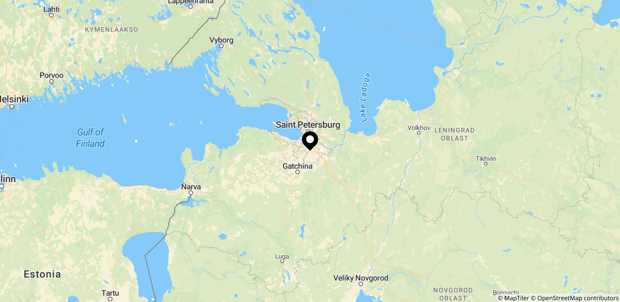 Området omkring ExpoForum i Sankt Petersborg, hvor SPIEF afholdes