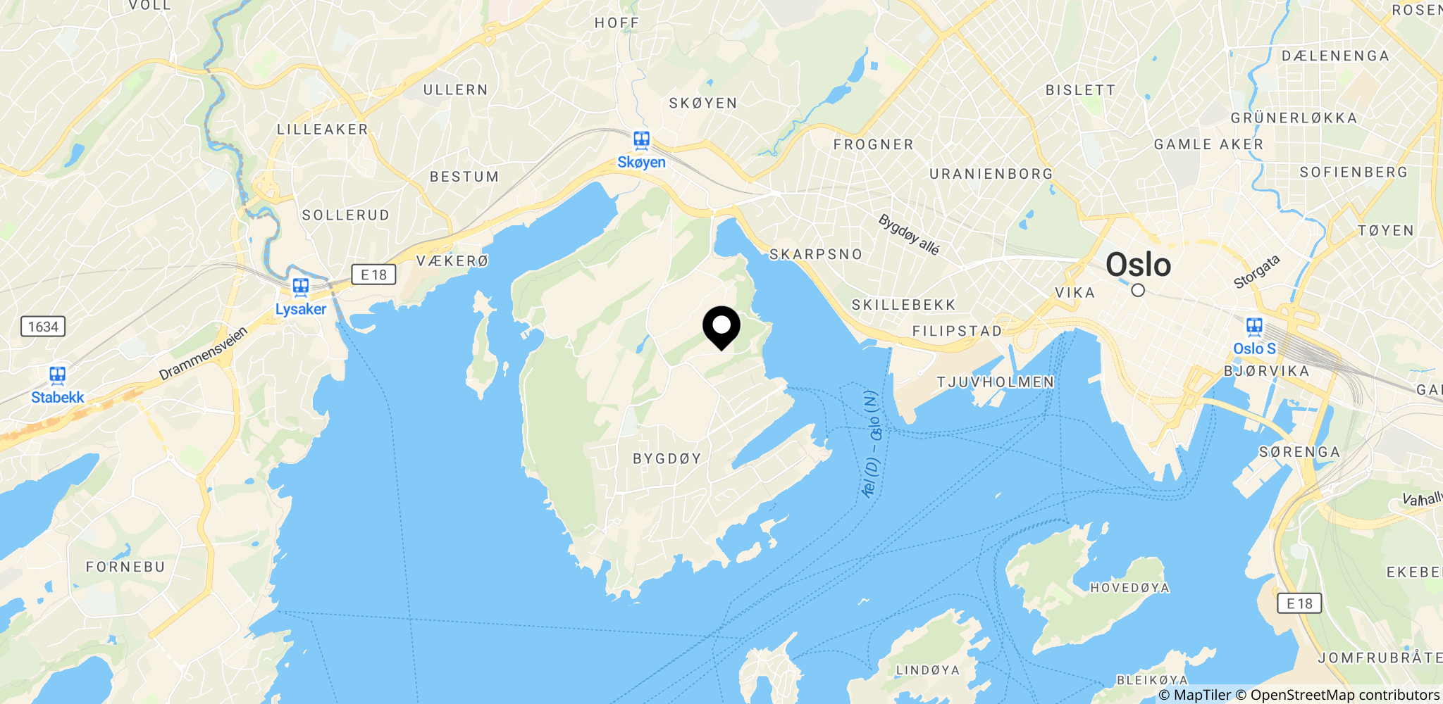 Området i Frogner-kvarteret i Oslo, hvor anholdelsen i august 2024 fandt sted.