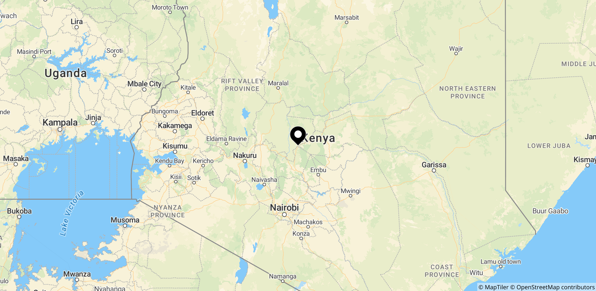 Nanyuki, Kenya – stedet for dødsfaldet og demonstrationerne i forbindelse med Ebola-karantænecentret.