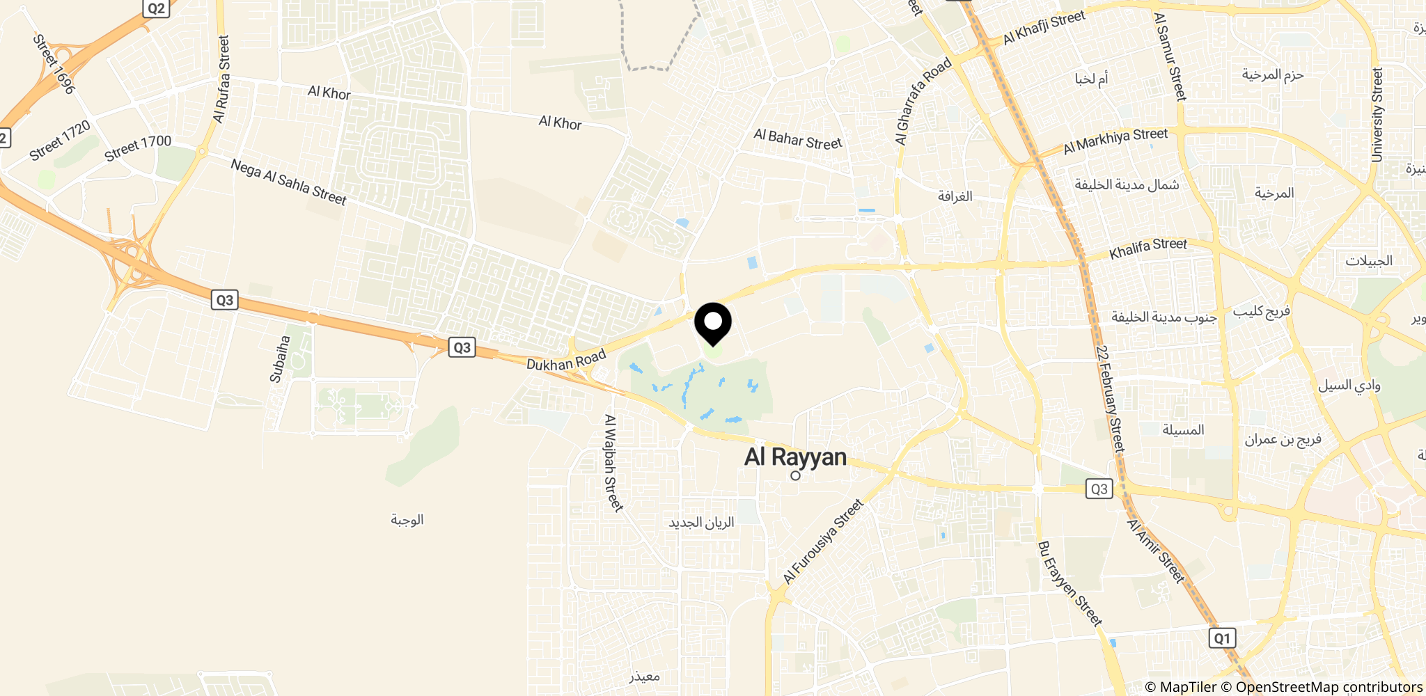 Education City Stadium i Al-Rayyan, Qatar, hvor Danmarks åbningskamp mod Tunisia fandt sted