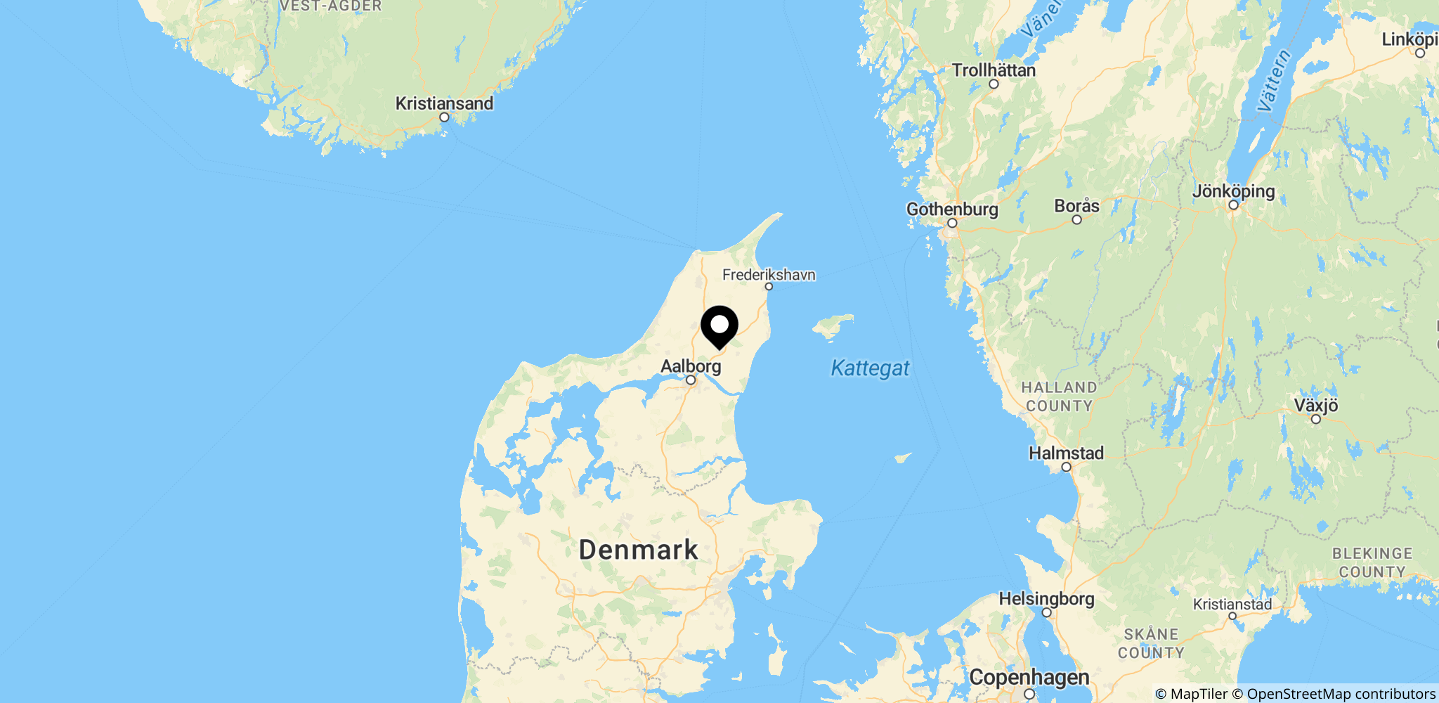 Området omkring Hjallerup-sagen i Nordjylland, Danmark
