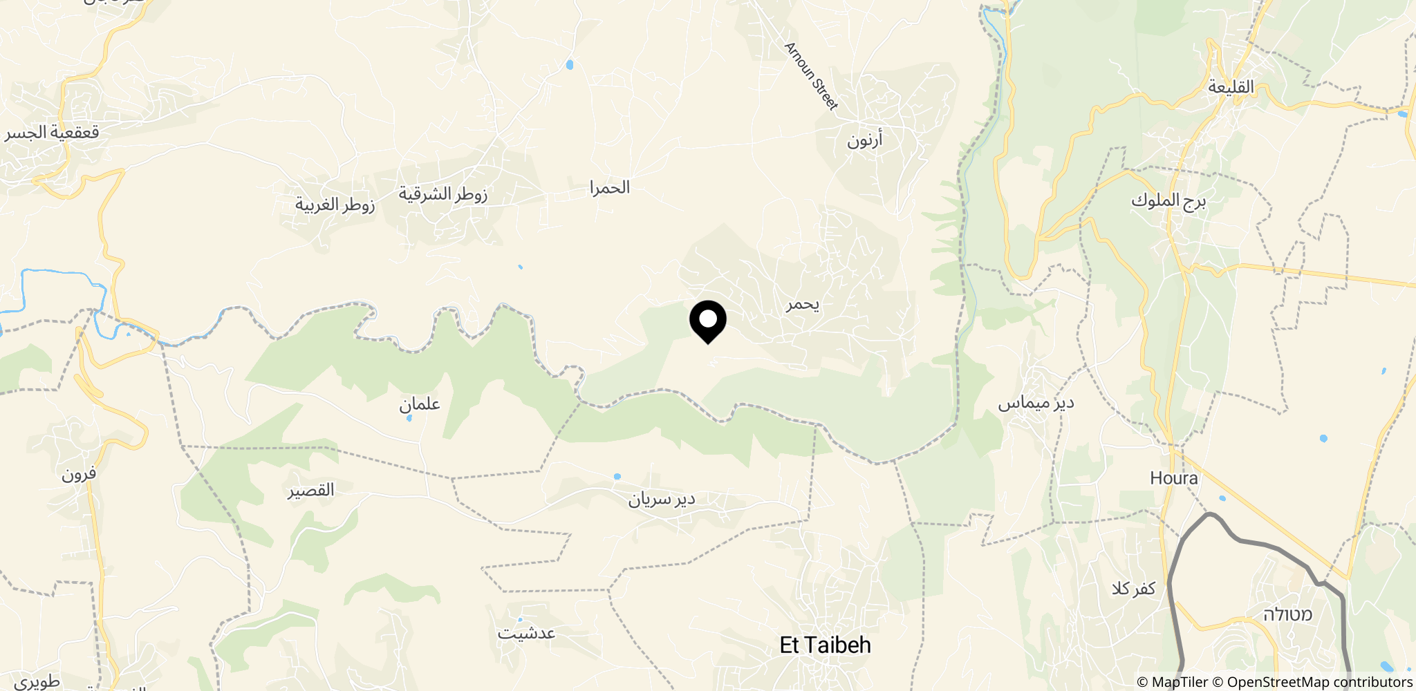 Nabatieh i det sydlige Libanon, hvor luftangrebene fortsatte efter starttidspunktet