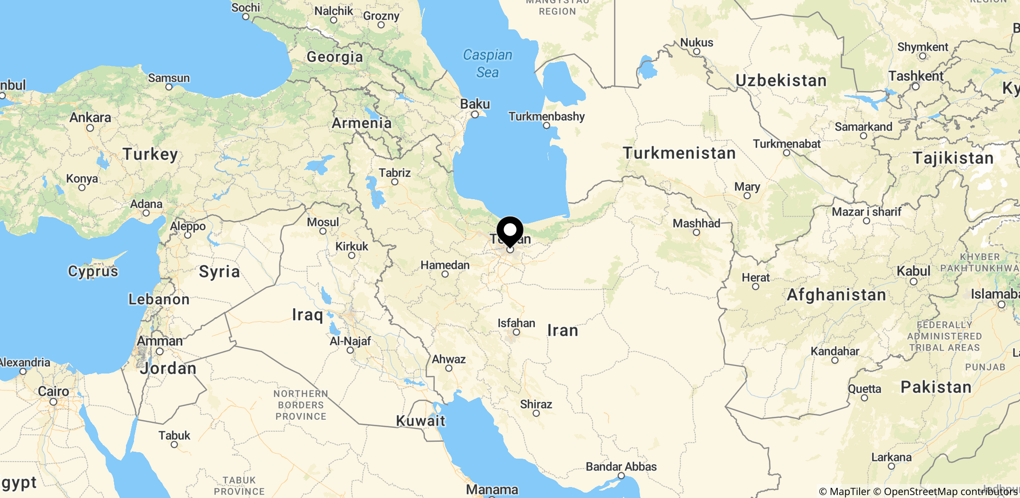 Iran: placering i Mellemøsten hvor IAEA-inspektører ventes at vende tilbage