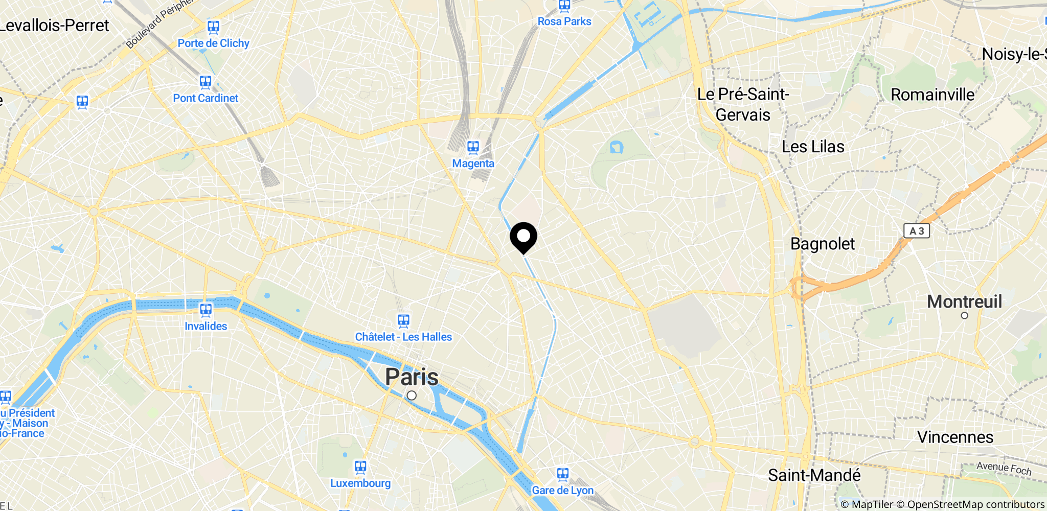 Området omkring Canal Saint-Martin i Paris hvor folk søgte at køle sig ned under rødt hedevarsel