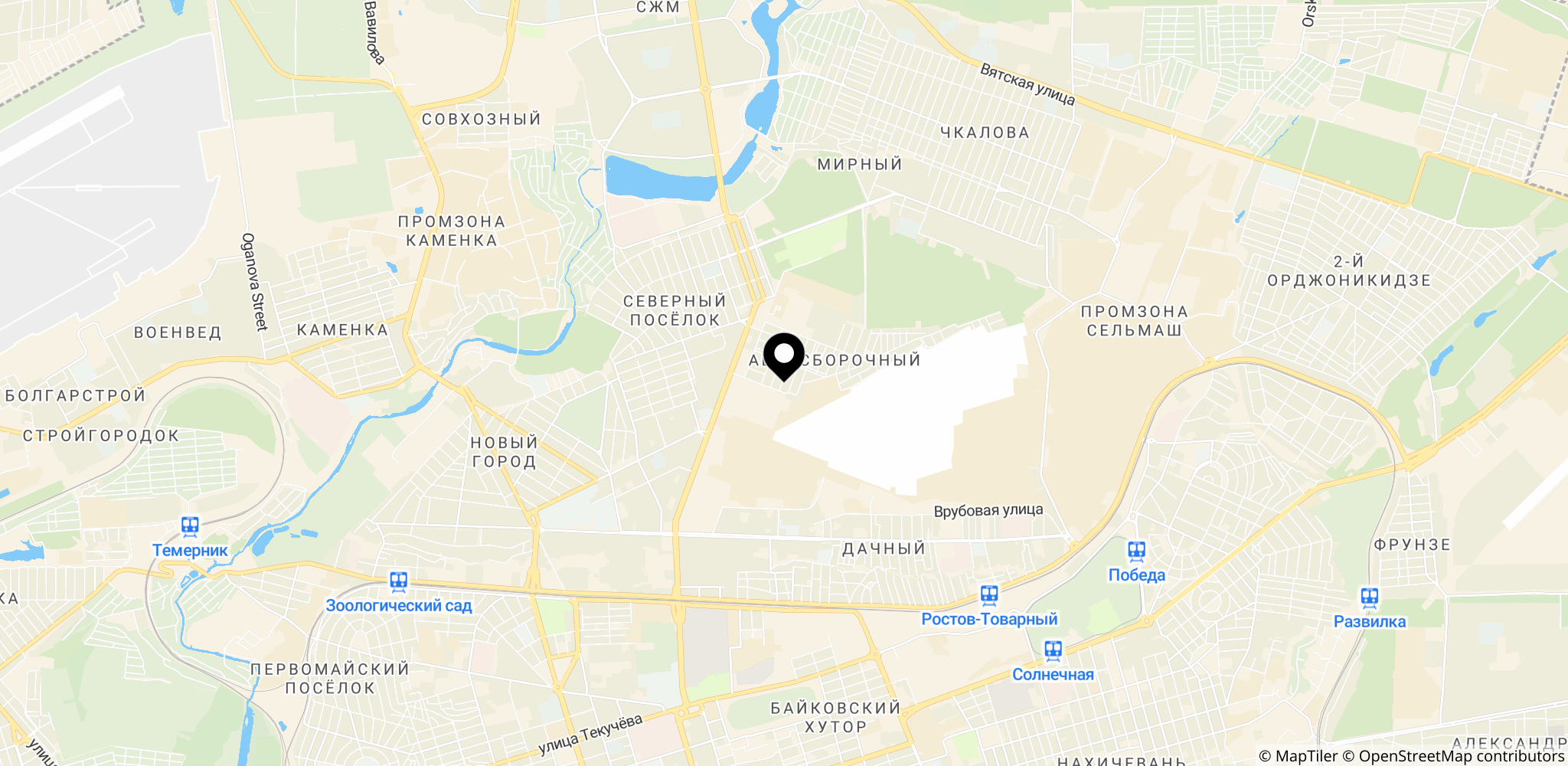 Rostov-on-Don-området i Rostov Oblast, hvor et oliedepot blev ramt