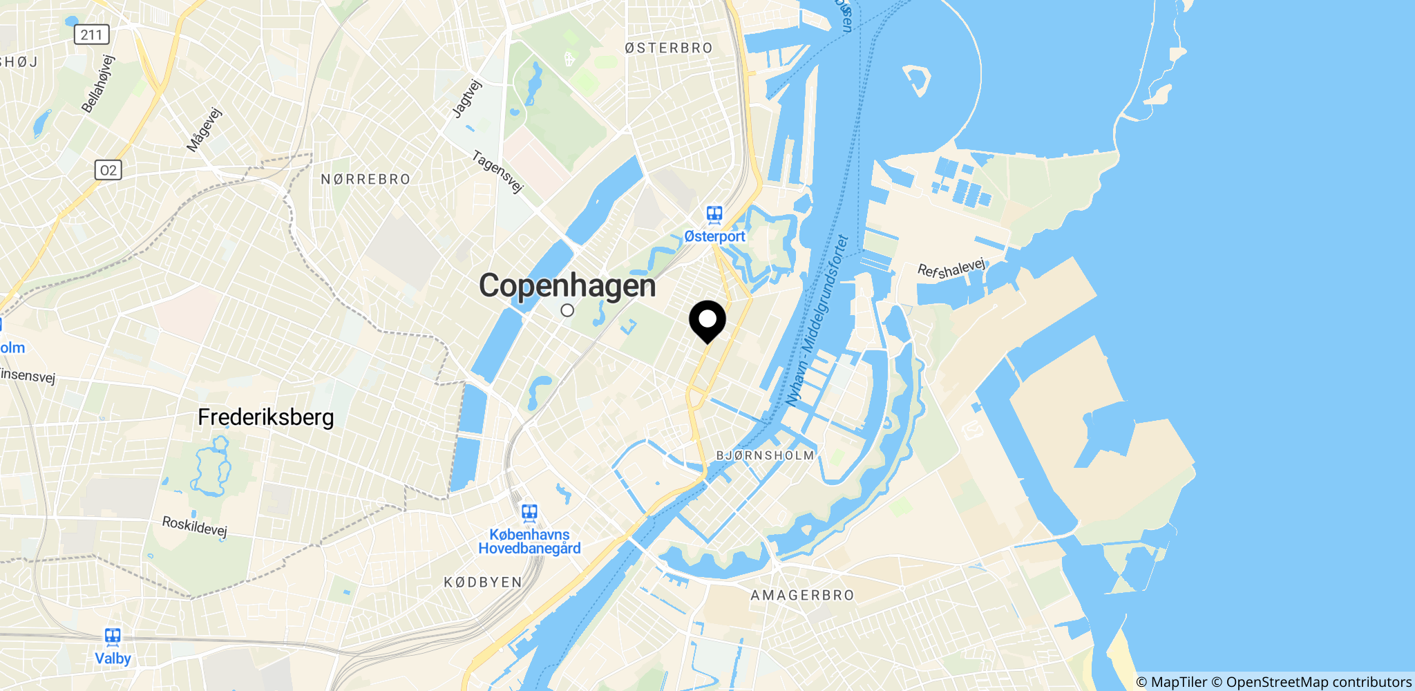 Kort over Store Kongensgade 59 i København, stedet for evakueringen den 18. juni 2026.