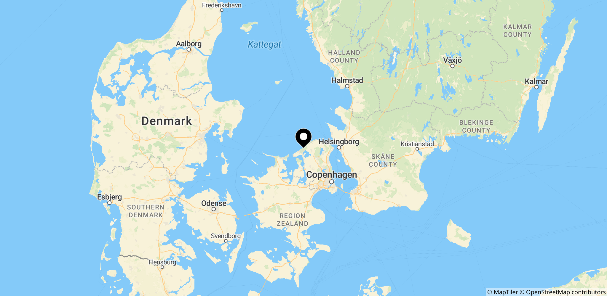 Området i Tisvilde Hegn nord for Asserbo Slotsruin i Nordsjælland, hvor naturbranden opstod og senere blev under kontrol