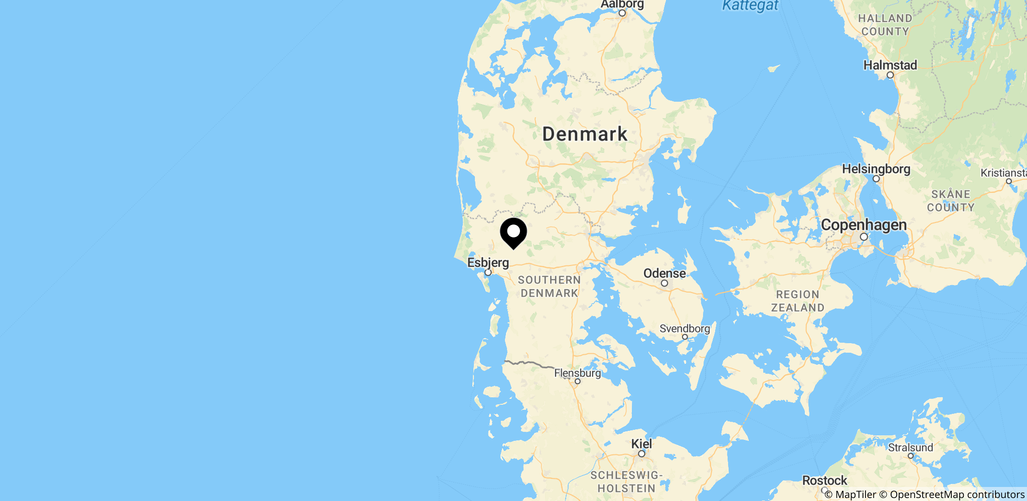 Området på Tingvejen i Varde Kommune, hvor hastighedssagerne fandt sted