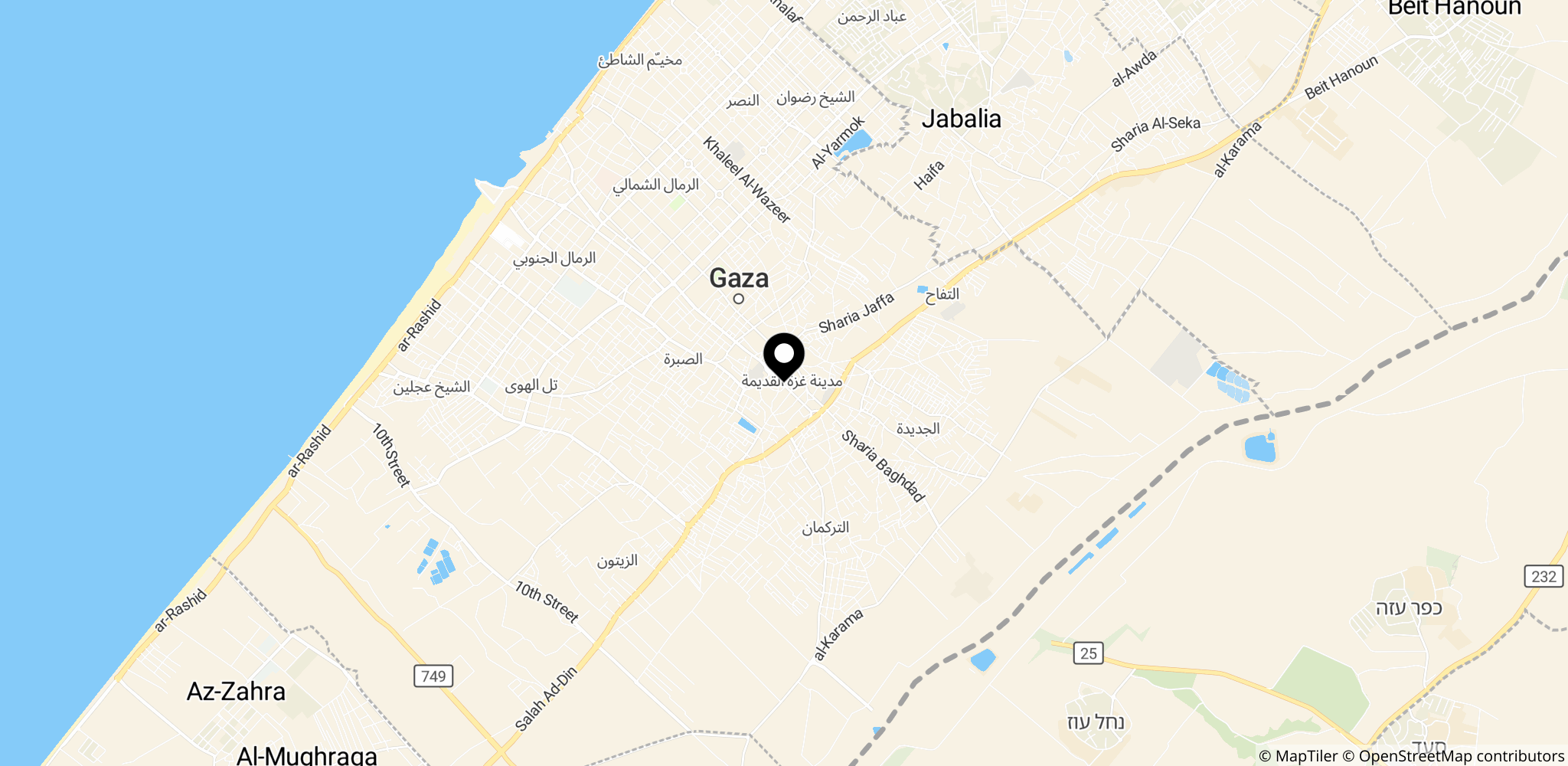 Gaza-byen i Gazastriben, hvor patienter ventede og evakueringer forsinkedes
