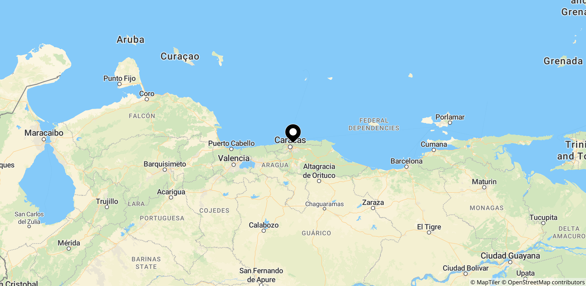 Området omkring La Guaira i Venezuela, hvor jordskælvet ramte og redningsarbejdet fandt sted