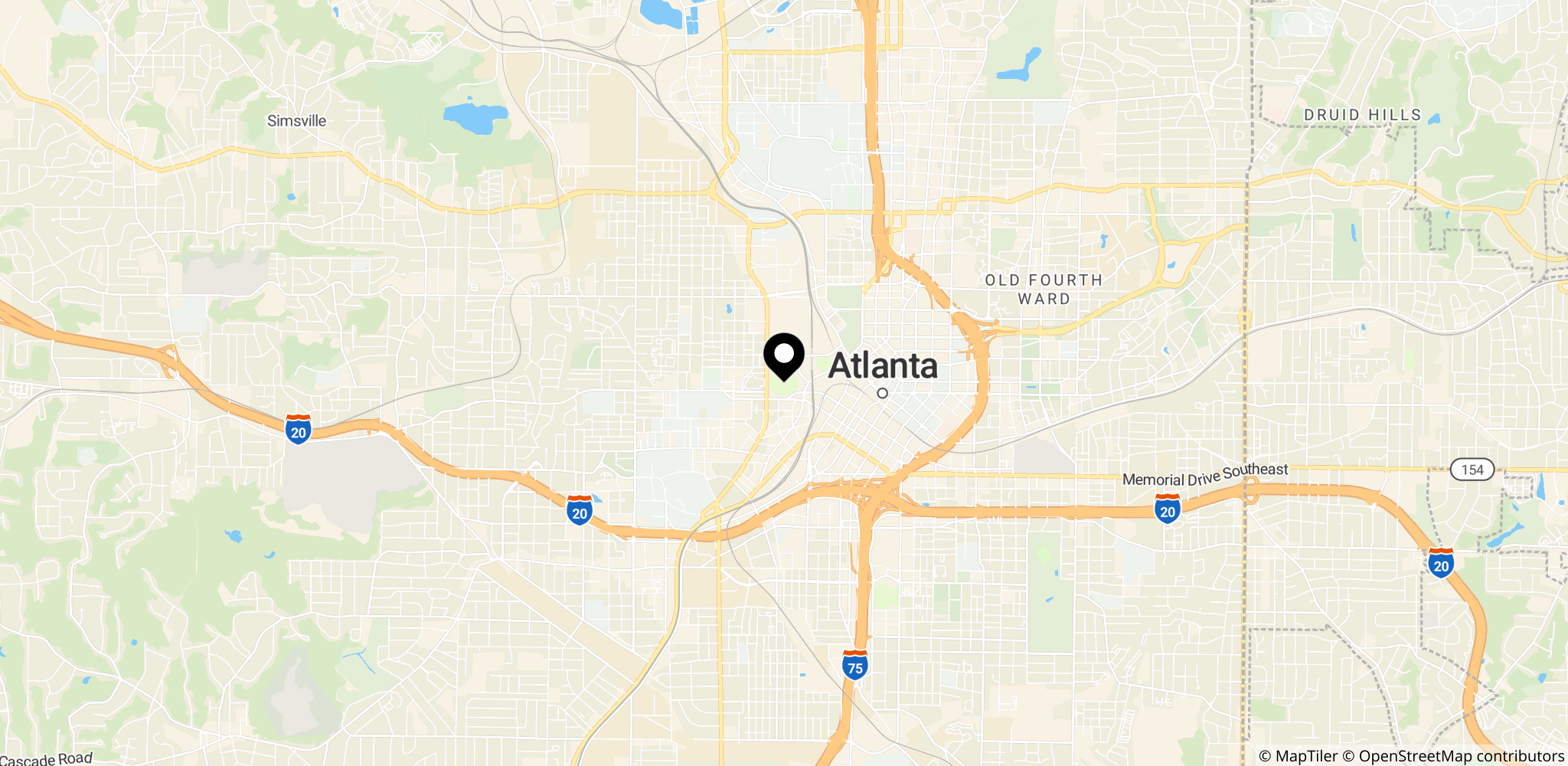 Placering af VM-kampen i Atlanta ved Mercedes-Benz Stadium (Argentina mod Egypten i ottendedelsfinalen)