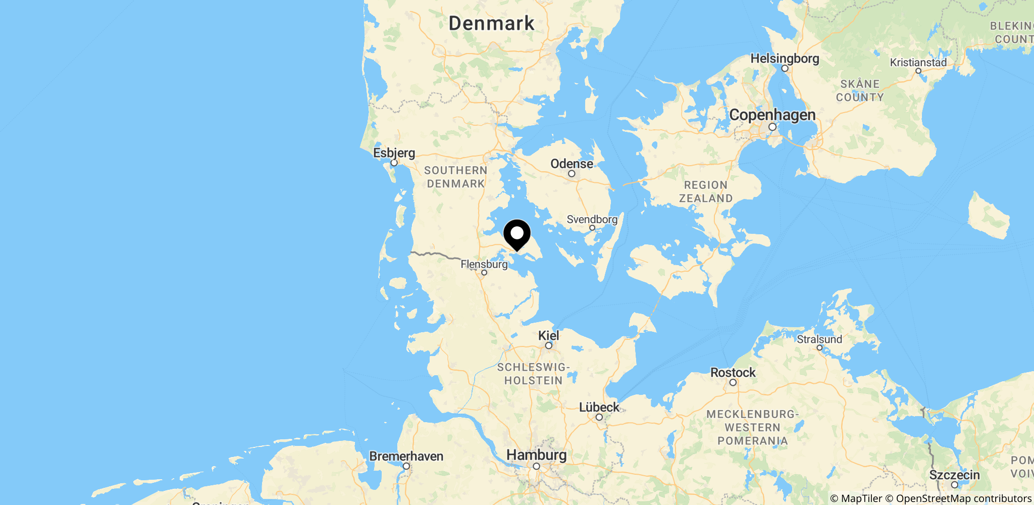 Ejendommen i Sønderborg Kommune, hvor nedrivningen af asbestholdige tagplader fandt sted