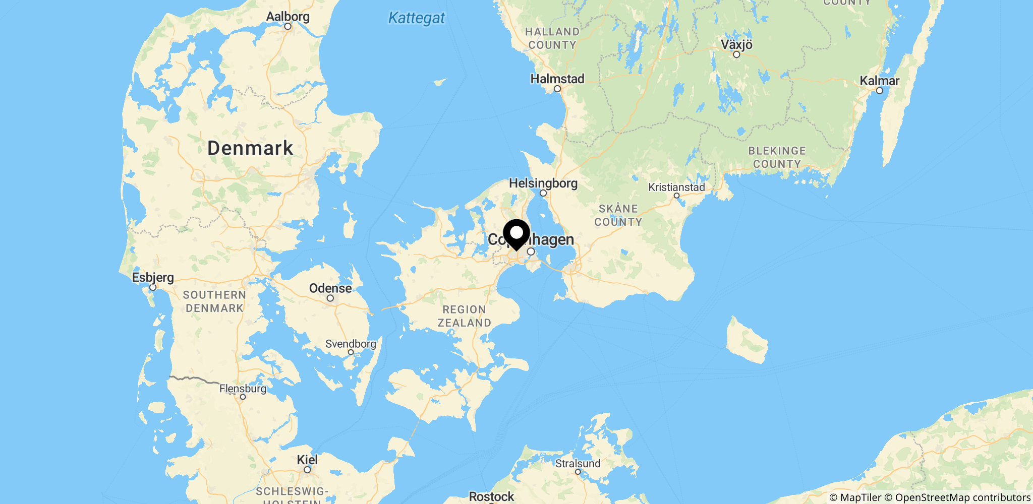 Området omkring Glostrup ved København, hvor eksplosionen fandt sted