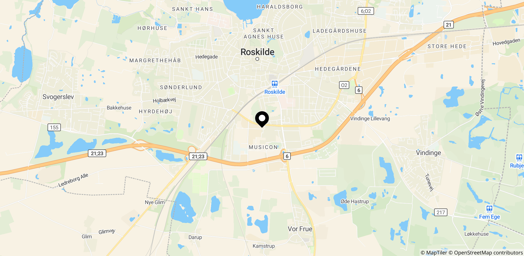 Området ved Roskilde Festival i Roskilde, Danmark, hvor manden uden armbånd blev opdaget og udvist