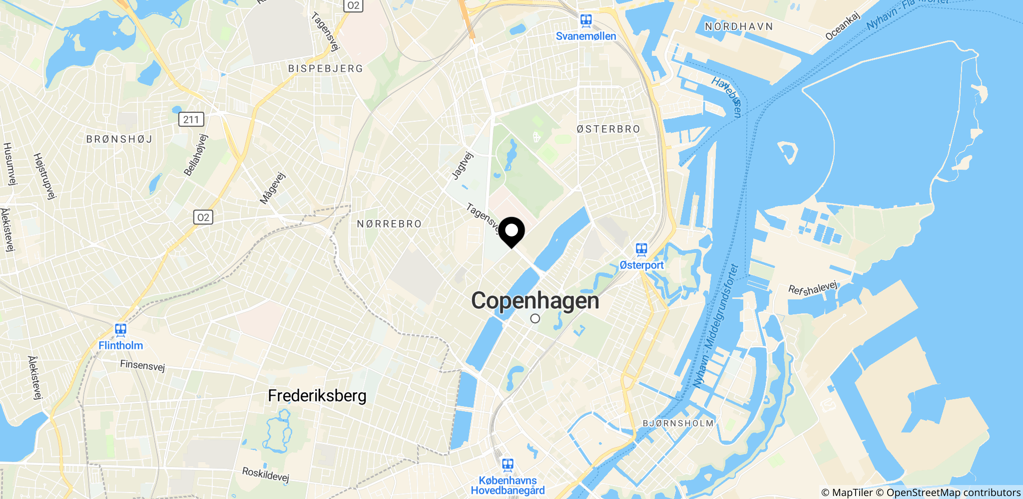 Området omkring Blegdamsvej i København, hvor Viktor Just Petersen sidst blev set