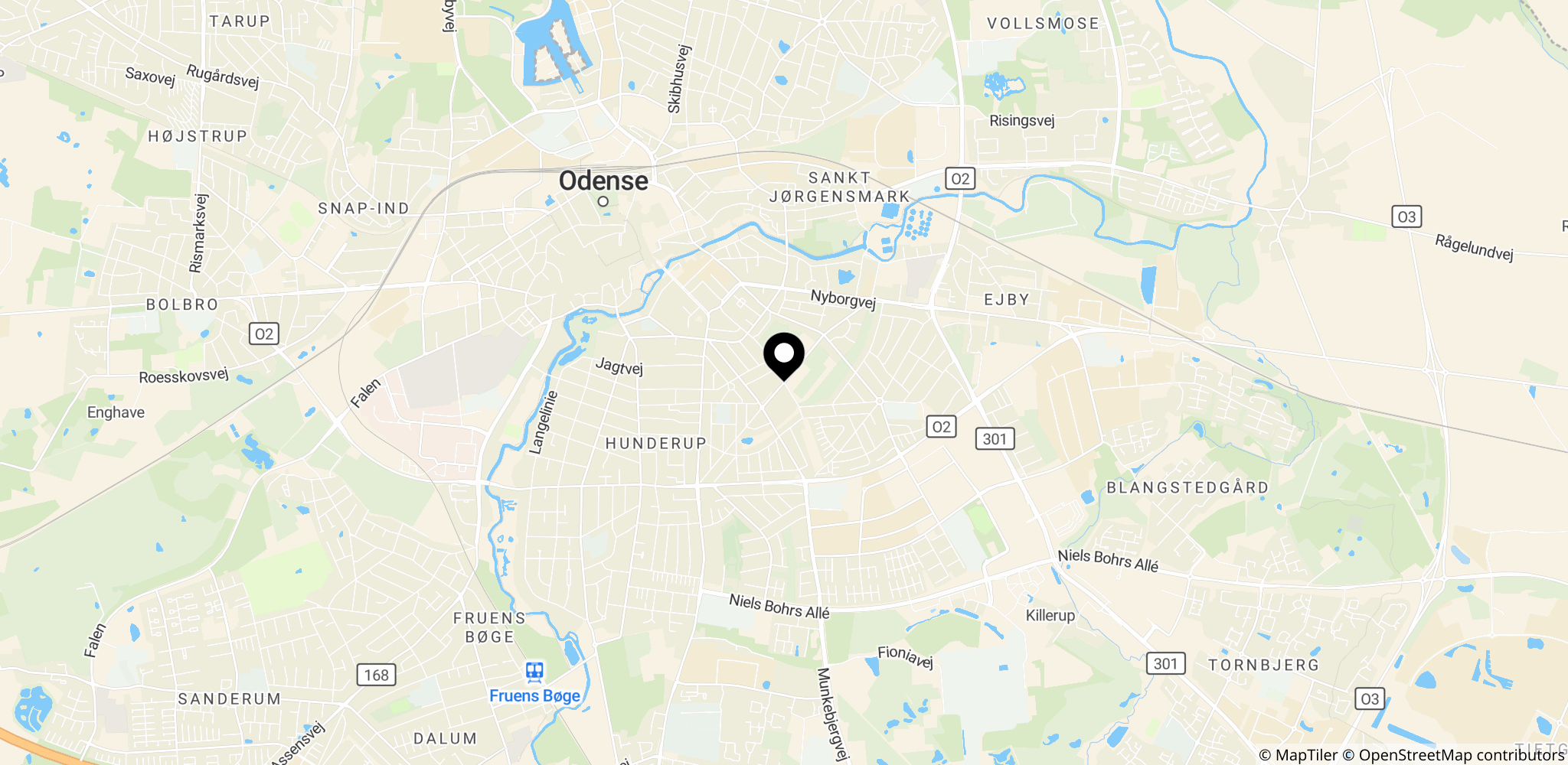 Området ved Kragsbjergvej i Odense, hvor den 89-årige Lis Fogelberg Christoffersen blev fundet i en have nær plejehjemmet