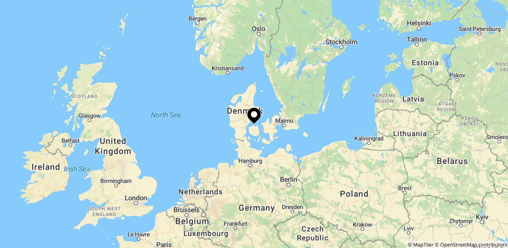 Danmark markeret som potentiel sommerdestination i et varmere Europa.