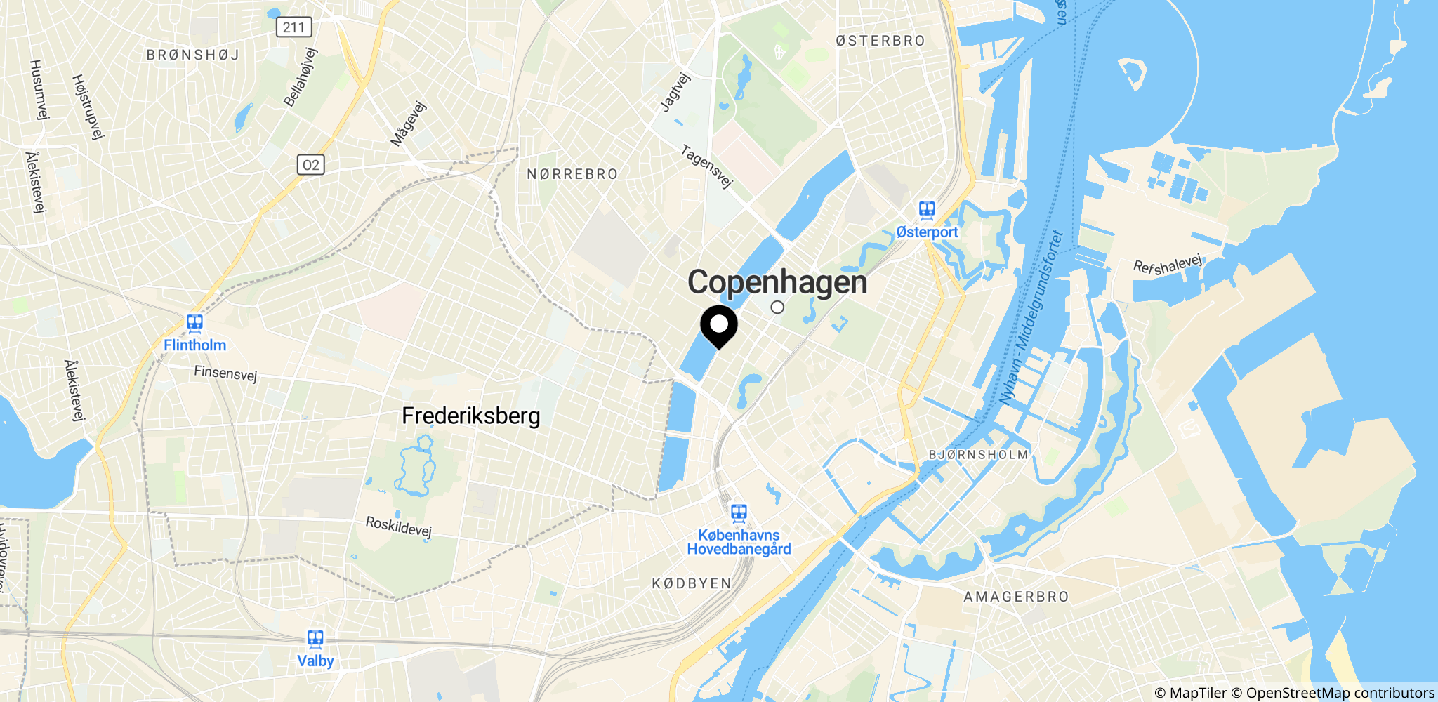 Nørre Søgade i København, hvor 51 cyklister blev sigtet for at køre på fortovet under vejarbejdet.