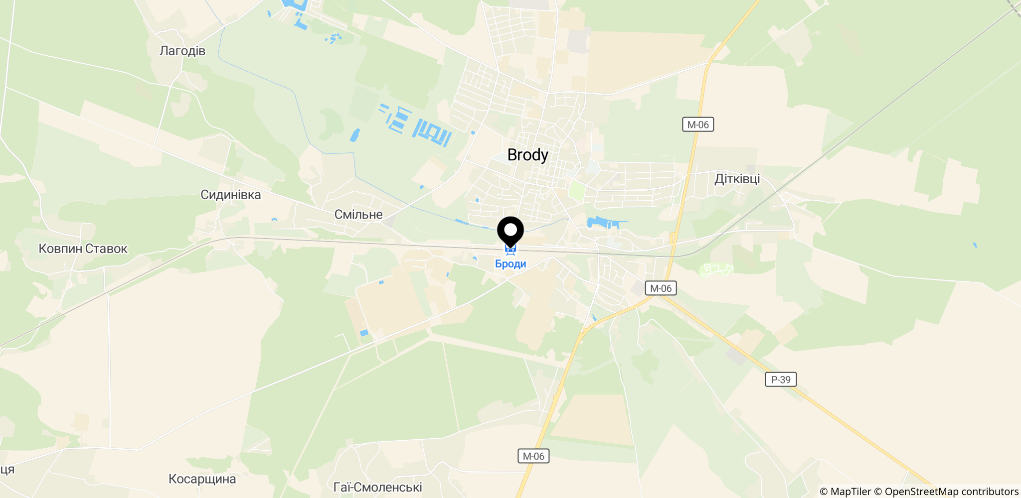 Olieknudepunktet i Brody i det vestlige Ukraine og forbindelserne til Druzhba-ledningen