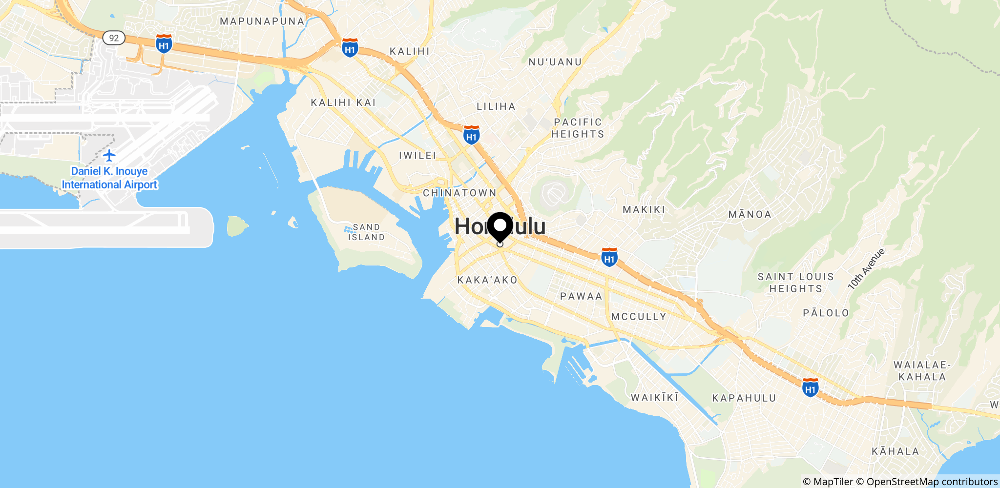 Honolulu, Hawaii, USA – viser Stillehavsområdets vejrmønstre og nedbør under El Niño.