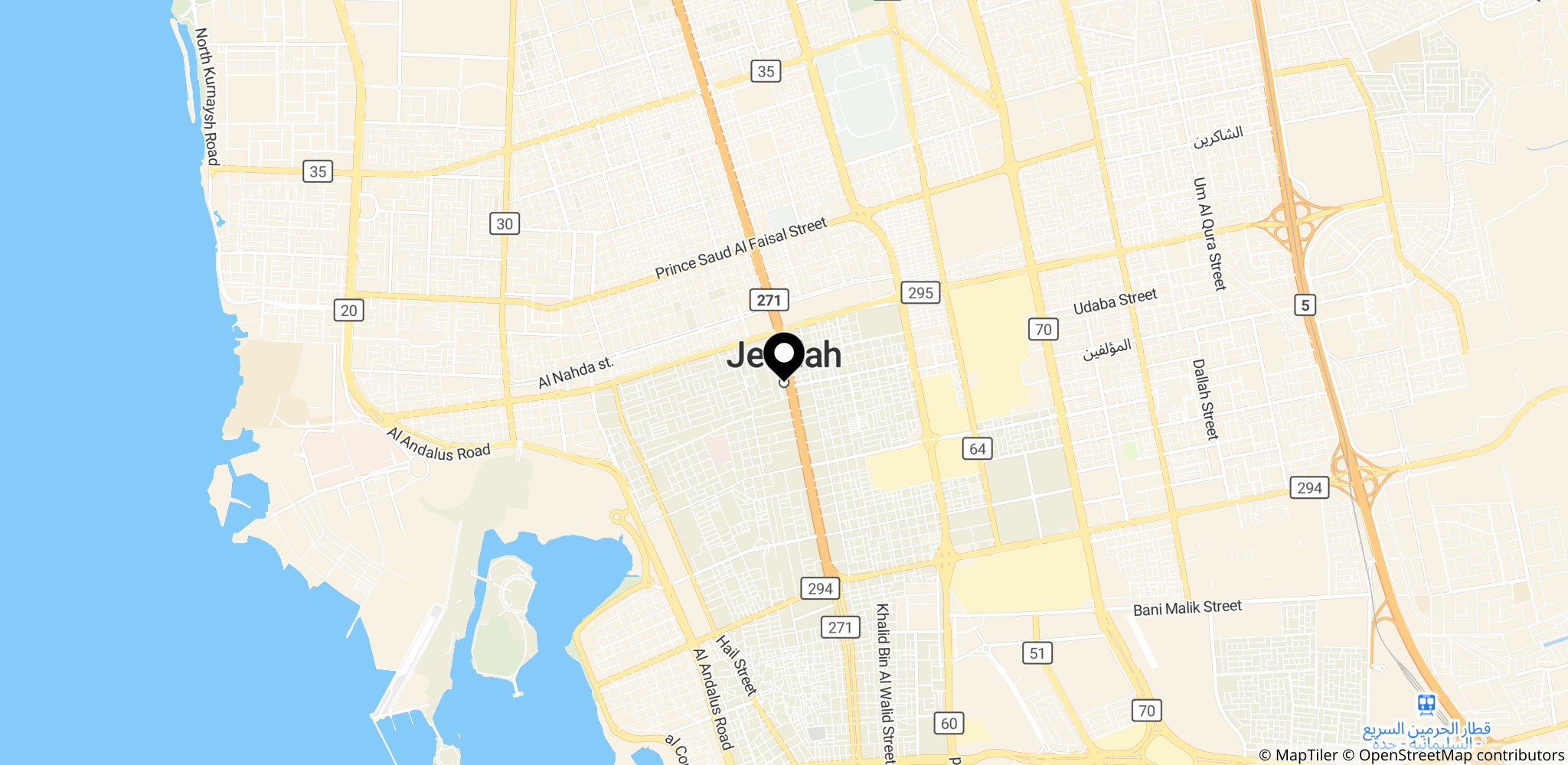 Området omkring Jeddah i Saudi-Arabien, hvor Al-Ittihad er baseret og spiller hjemmekampe