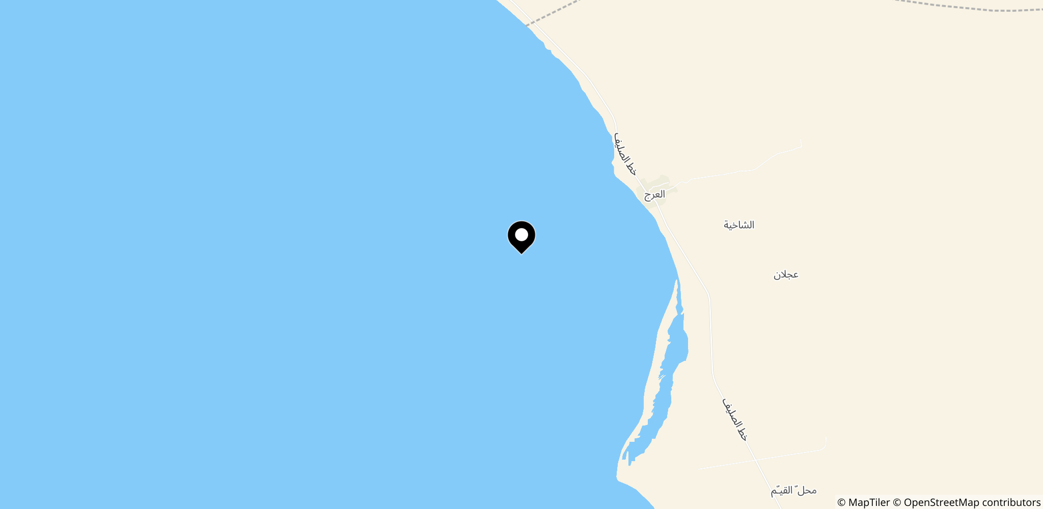 Området omkring Hodeida ved Yemen's vestkyst, hvor luftangrebet fandt sted
