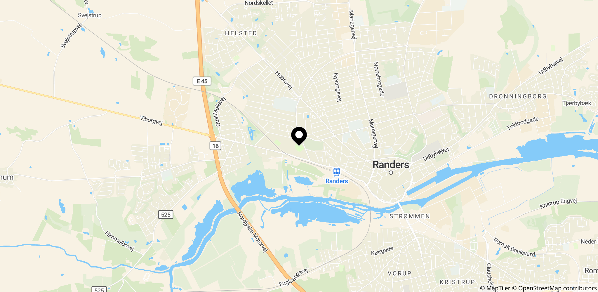 Cepheus Park Randers, hjemmebanen for Randers FC i Randers, hvor premieren mellem Randers FC og Silkeborg IF blev spillet