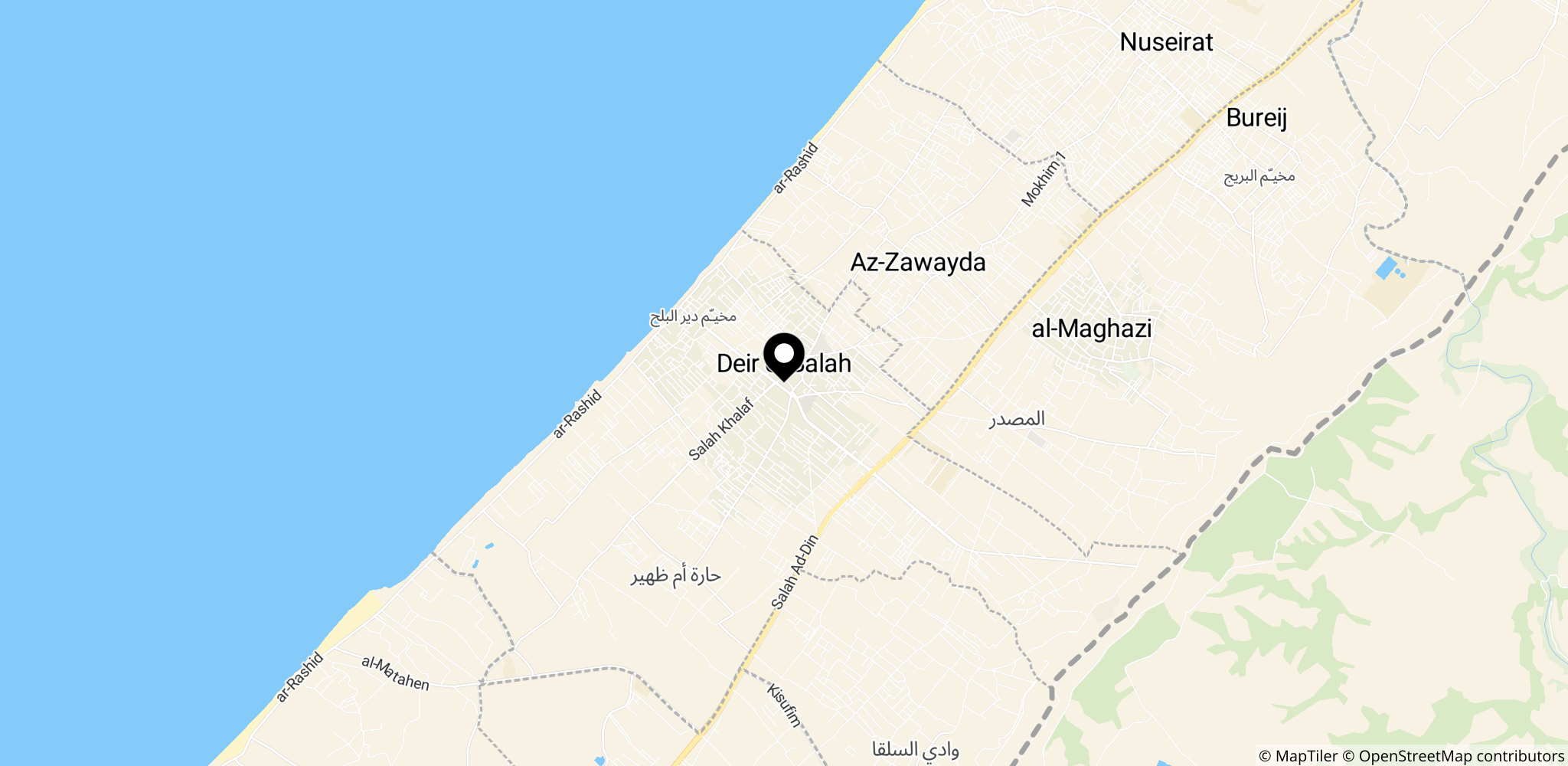 Deir al-Balah i Gazastripen, hvor massen brylluppet fandt sted