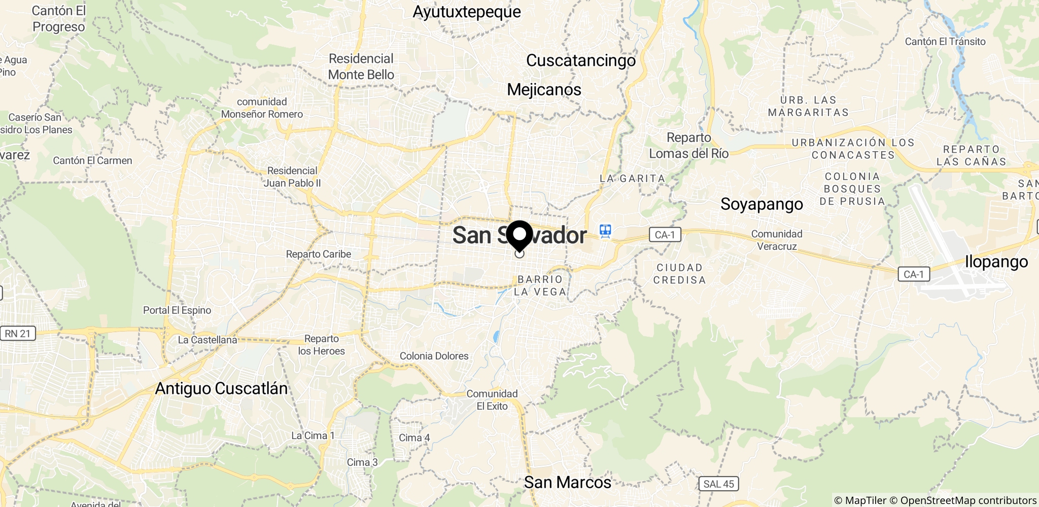 San Salvador, hovedstaden i El Salvador – stedet hvor den store retssag forventes at afvikles