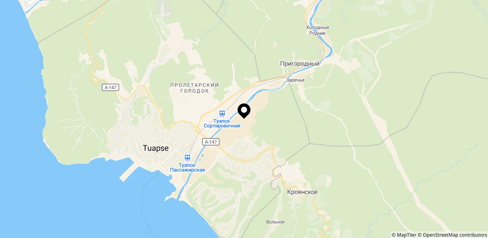 Tuapse-raffinaderiet ved Sortehavet i Rusland