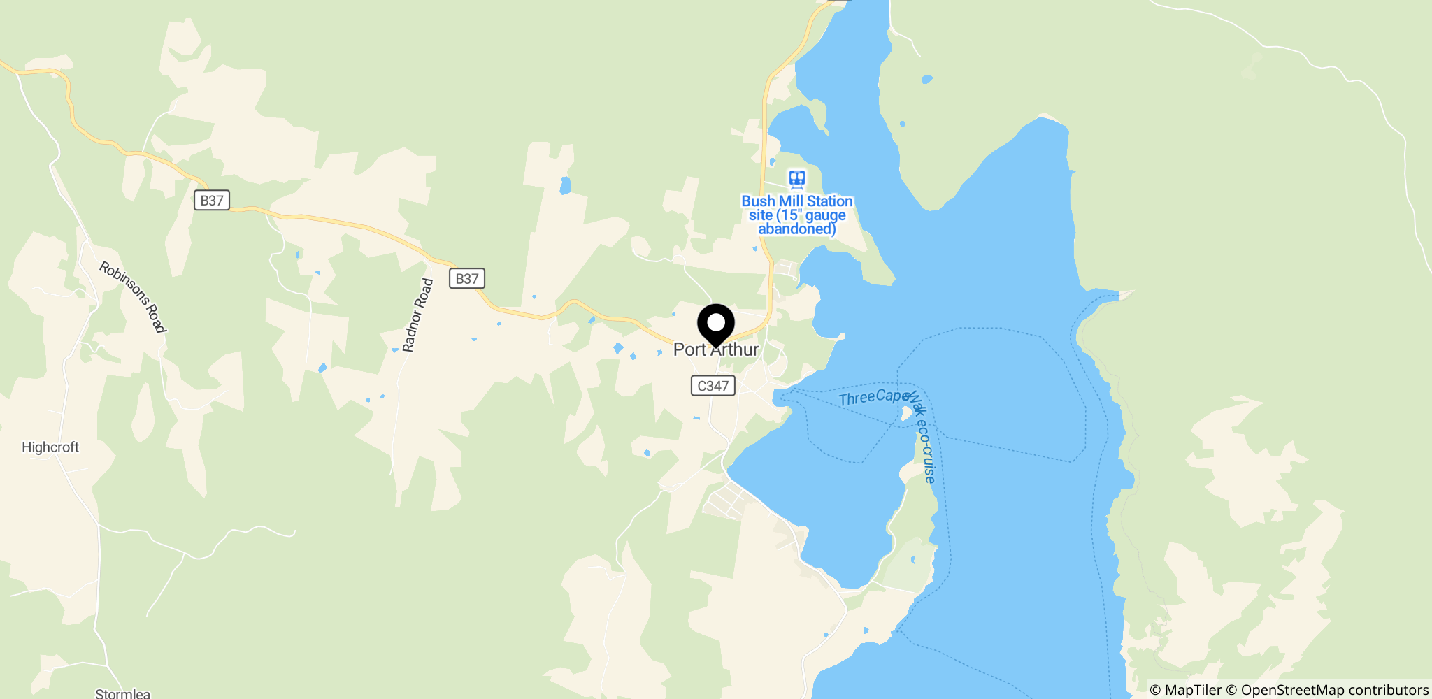 Port Arthur i Tasmanien, Australien (historisk sted for massakren i 1996)