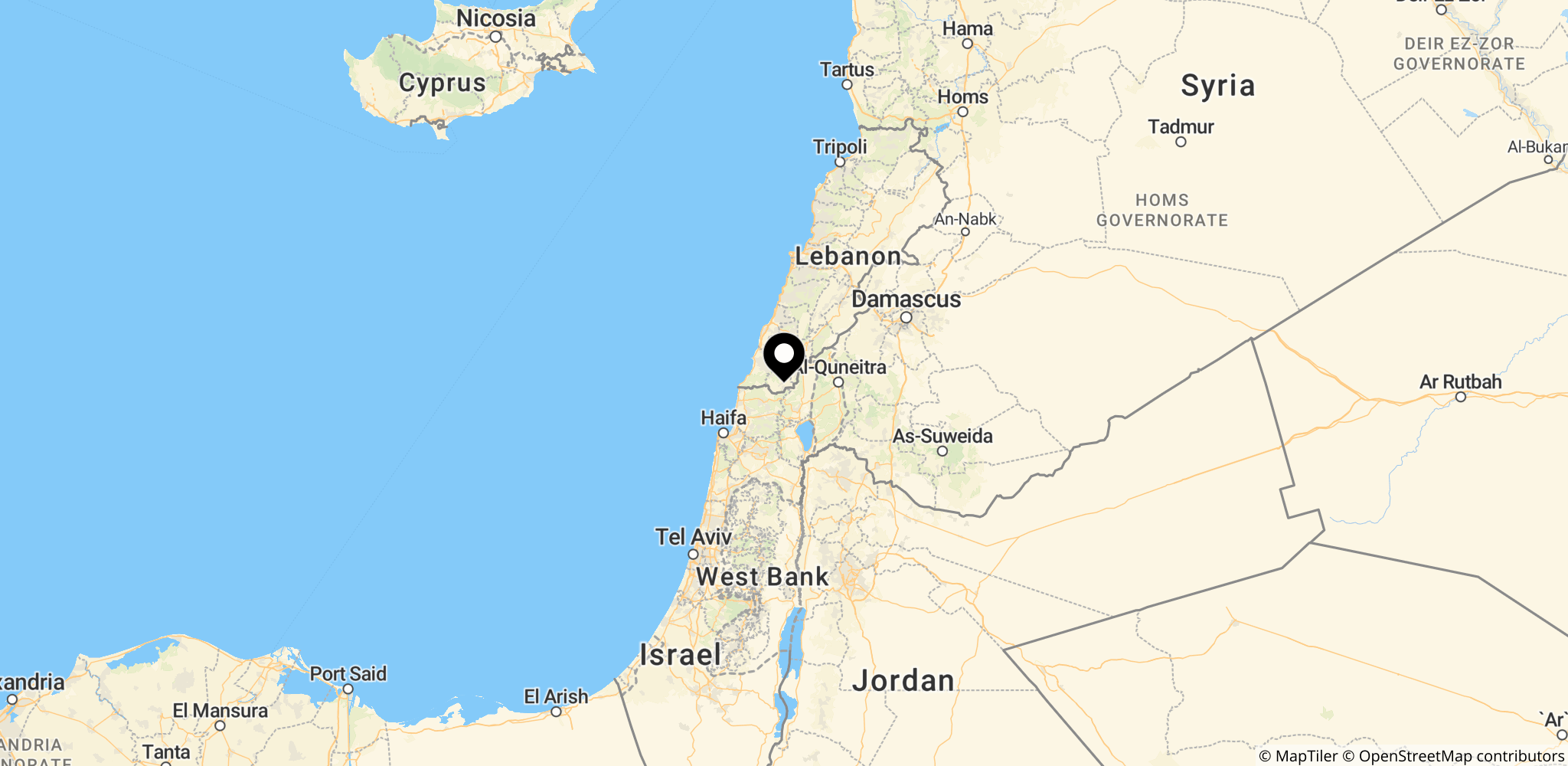 Bint Jbeil i Sydlibanon tæt ved grænsen til Israel