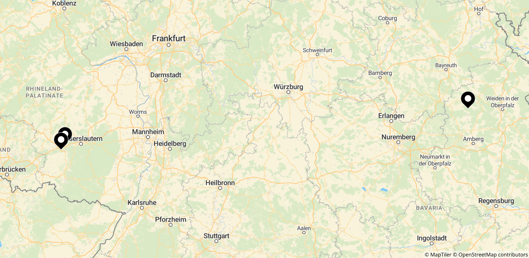 Ramstein Air Base i Rheinland-Pfalz, et centralt knudepunkt for lufttransport og amerikansk militær tilstedeværelse i Europa