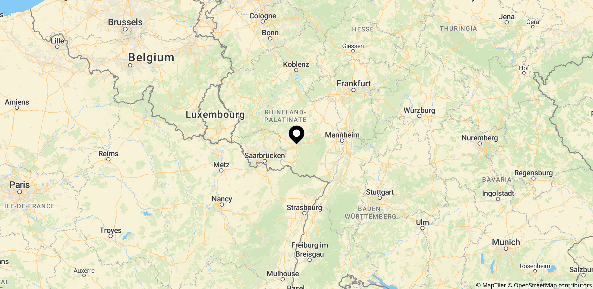 Ramstein Air Base i Rheinland-Pfalz, et centralt logistik- og kommando-knudepunkt for amerikanske styrker i Tyskland