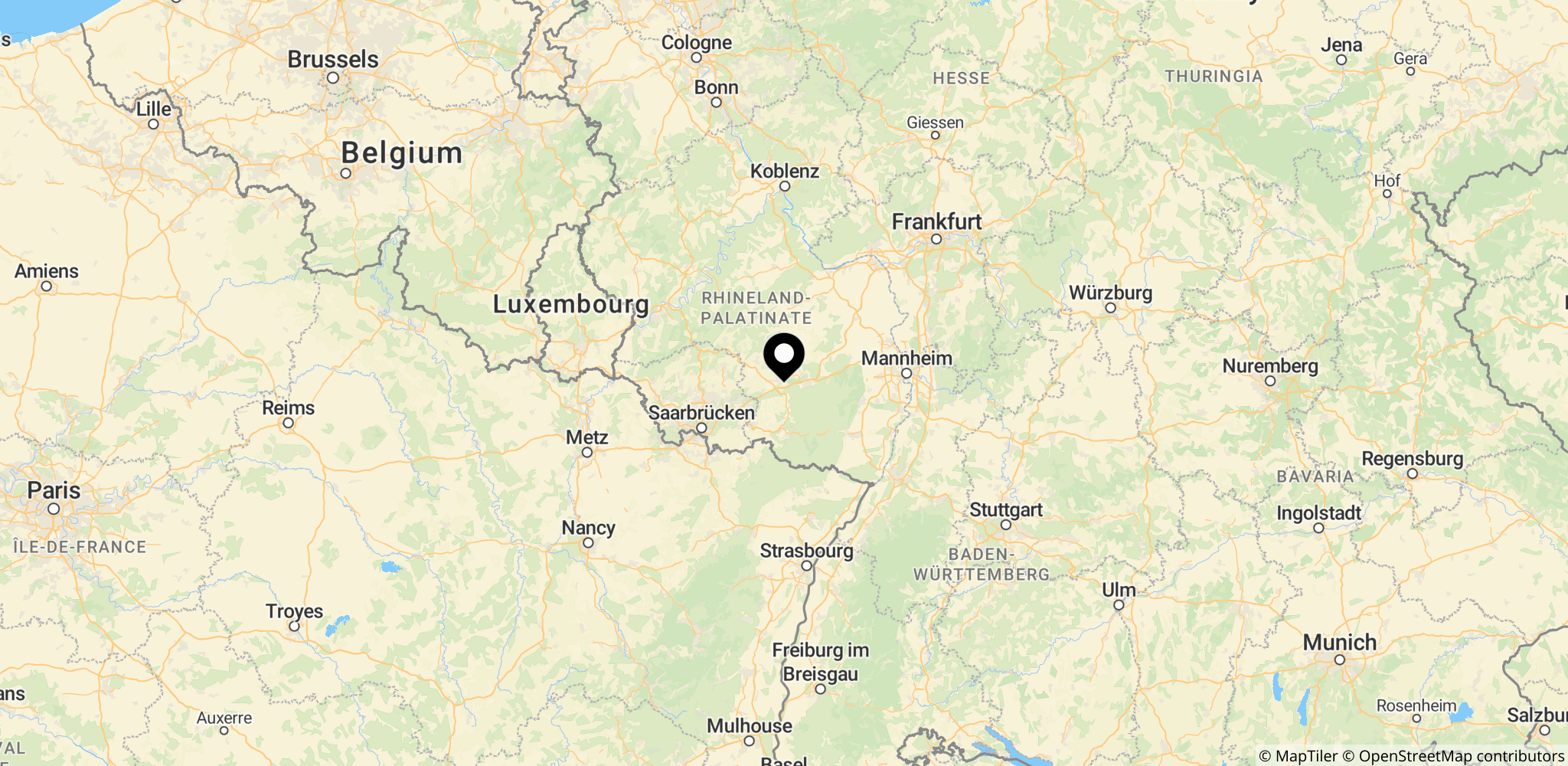 Ramstein Air Base i Rheinland-Pfalz, et centralt luftmilitært og logistisk knudepunkt for USA i Europa
