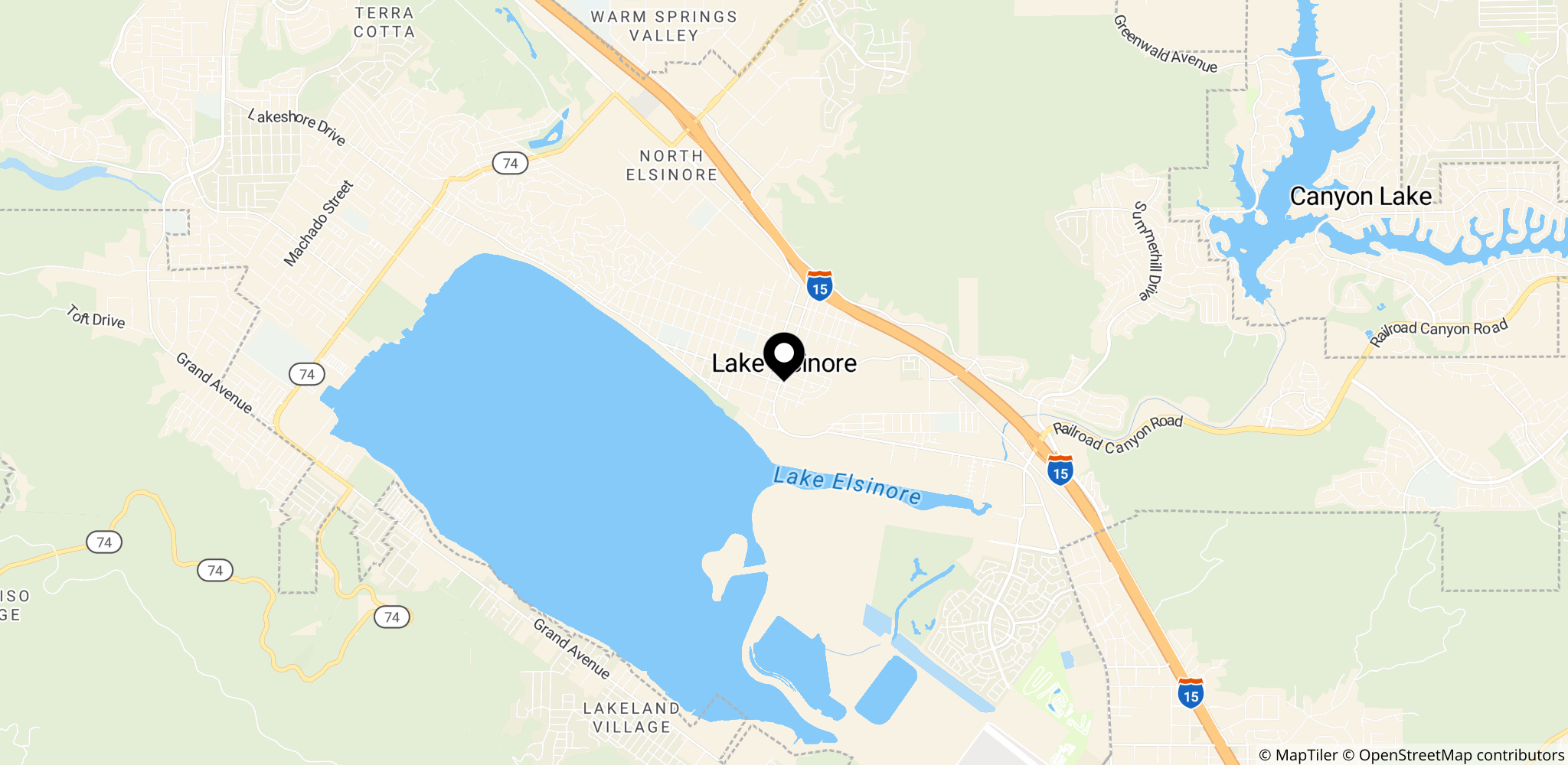 Lake Elsinore i Californien – hjemstedet for Celeste Rivas Hernandez, cirka 120 kilometer fra Los Angeles.