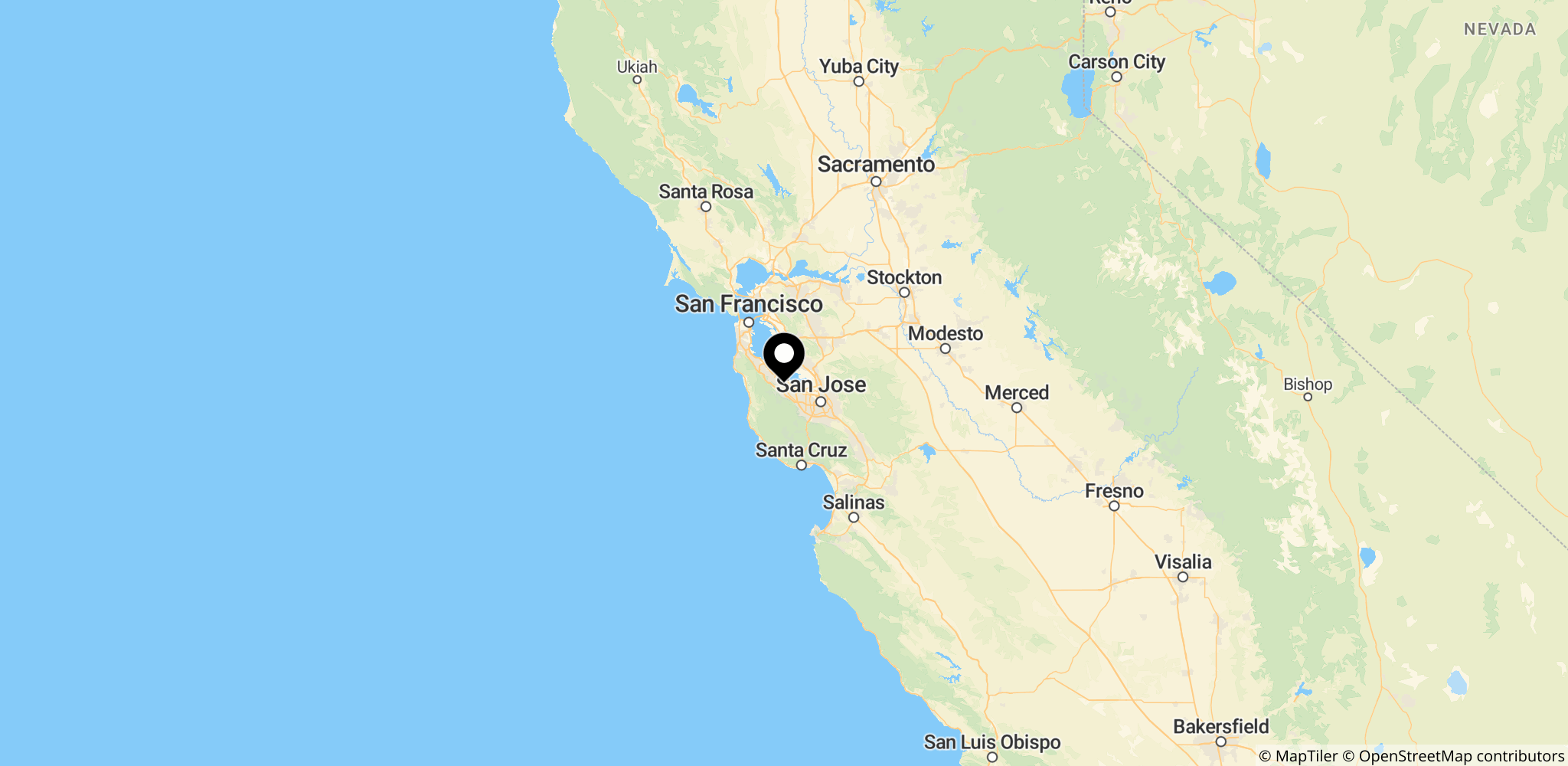 Silicon Valley i Californien, USA – området omkring OpenAI's oprindelse og tech-industri