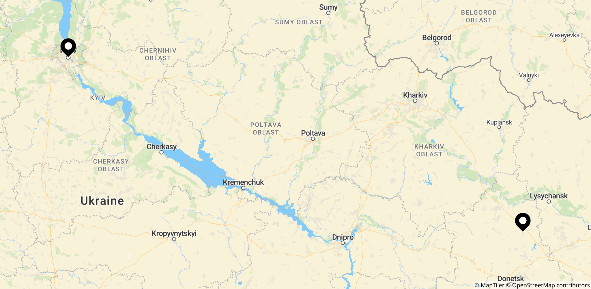 Bakhmut i Donetsk Oblast, Ukraine – hjemsted for en af de kvinder, der deltager i rugemoderskab og nævnes i artiklen.