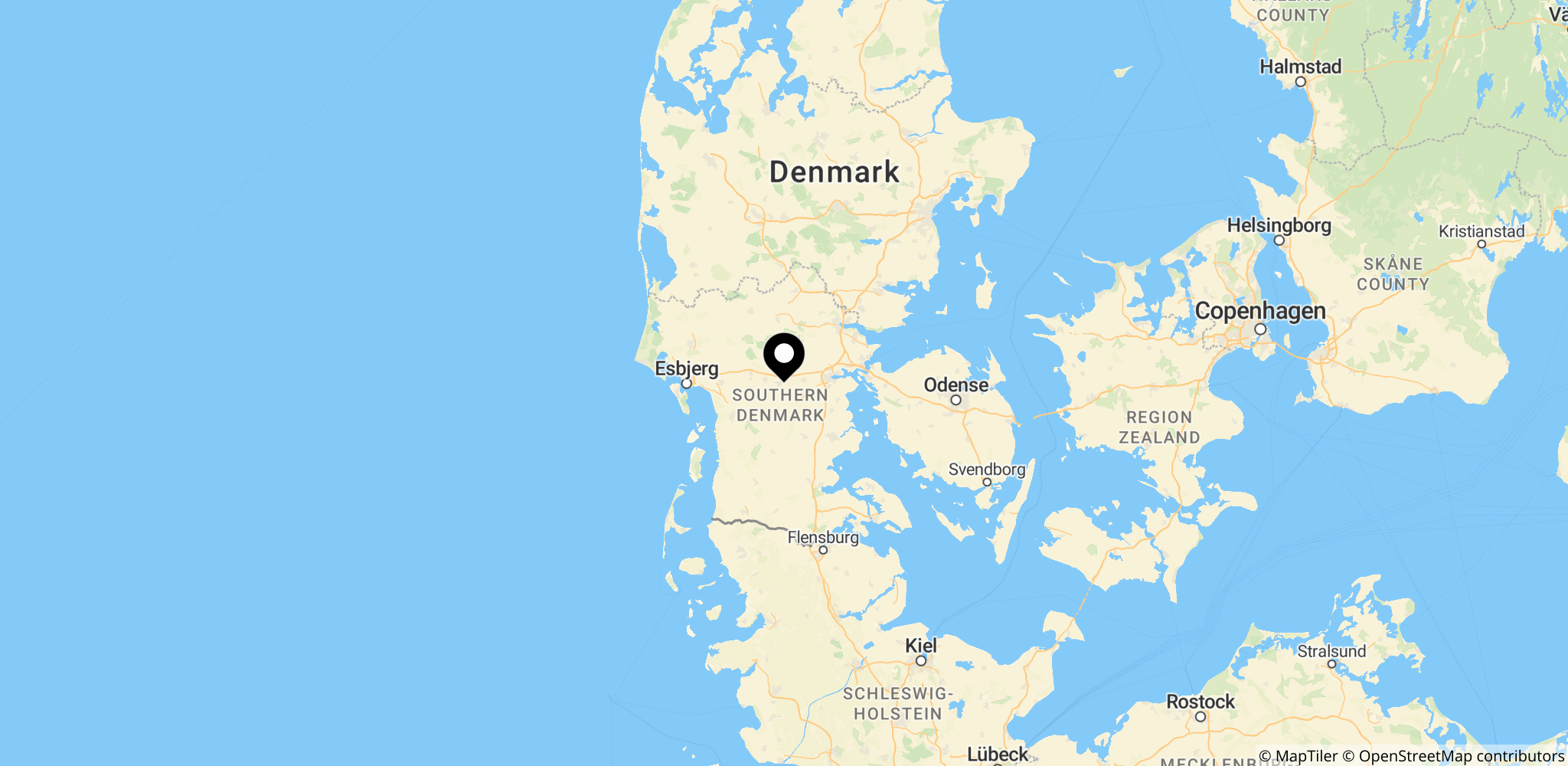 Området ved Bøgevej i Vejen, hvor ligdele blev fundet