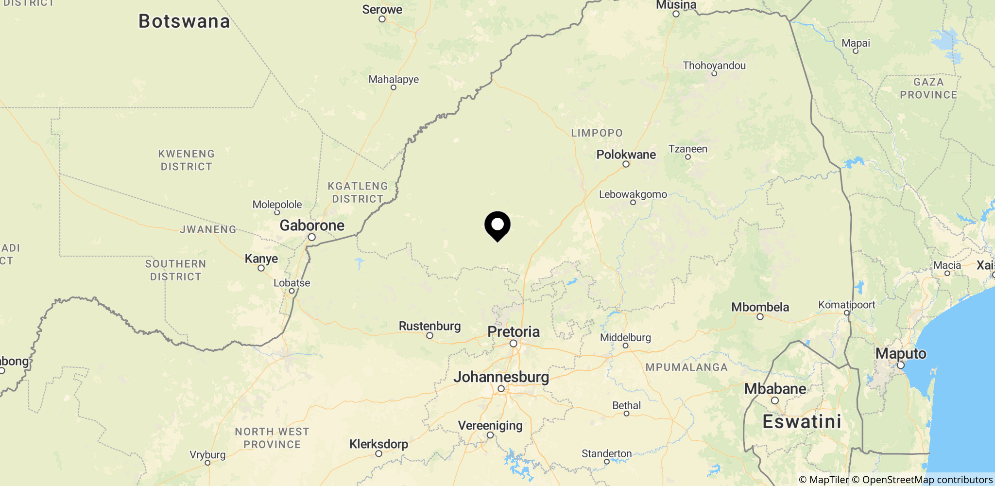 Phala Phala-farmen i Limpopo-provinsen, Sydafrika